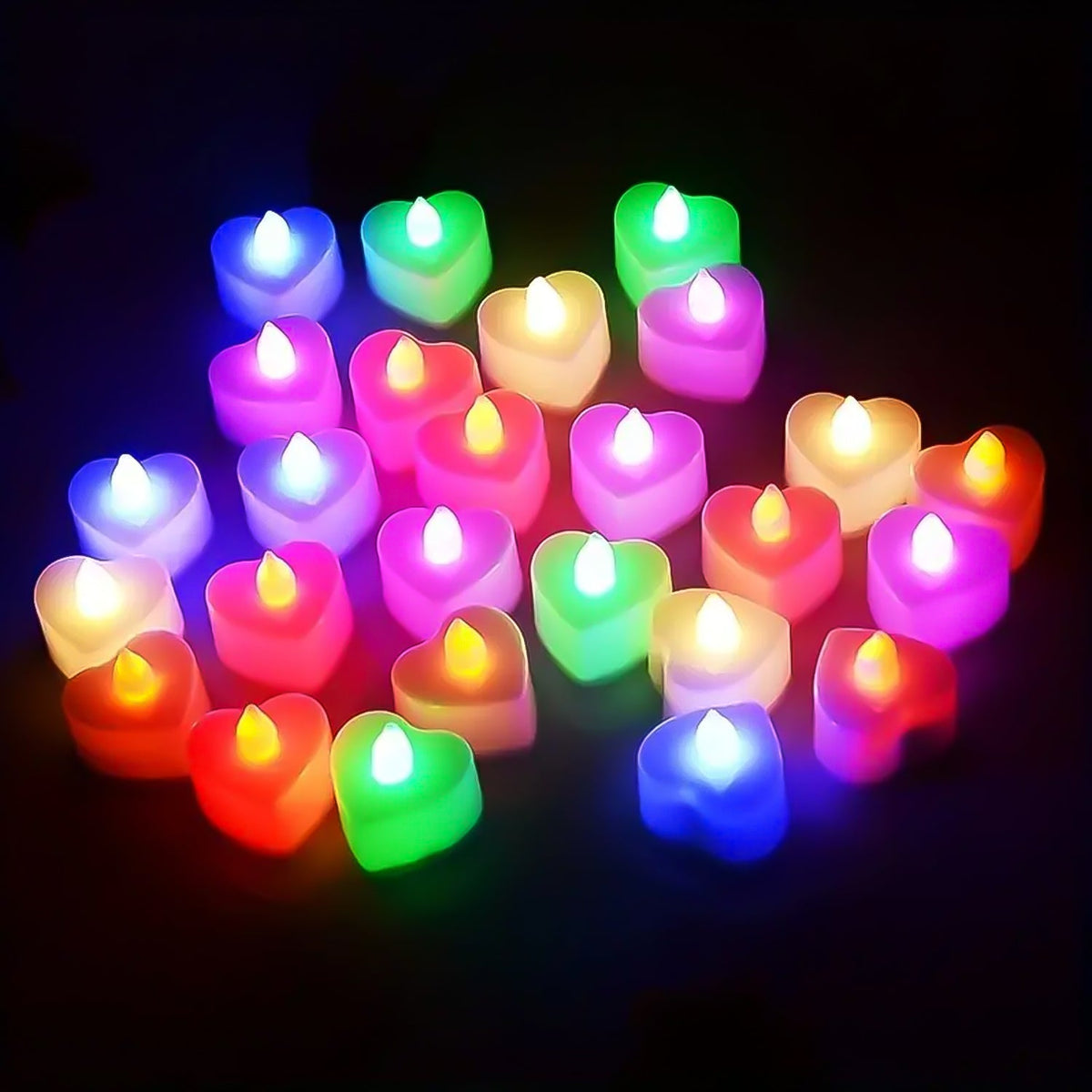 Led Tealights Smokeless Plastic Decorative Candles (Pack Of 1 Multicolor) - Happy Price - Image 4