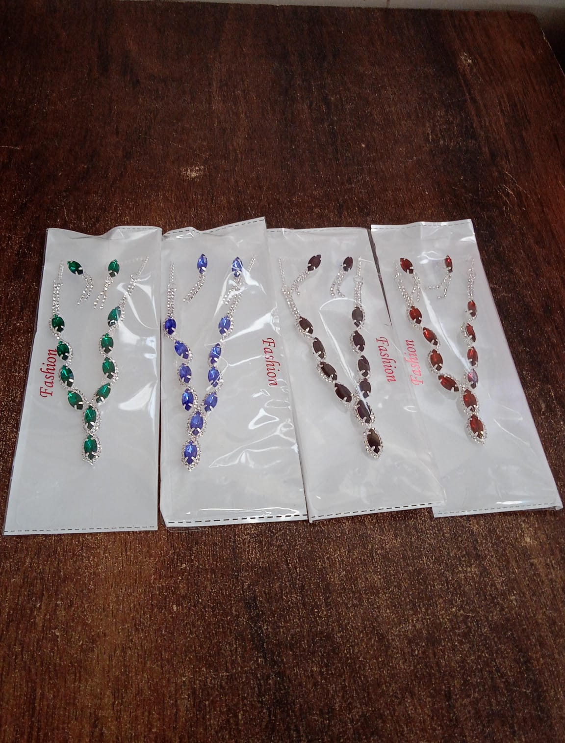 Necklace And Earrings Set Wedding Jewelry Set (1 Set Mix Color) - Happy Price - Image 7