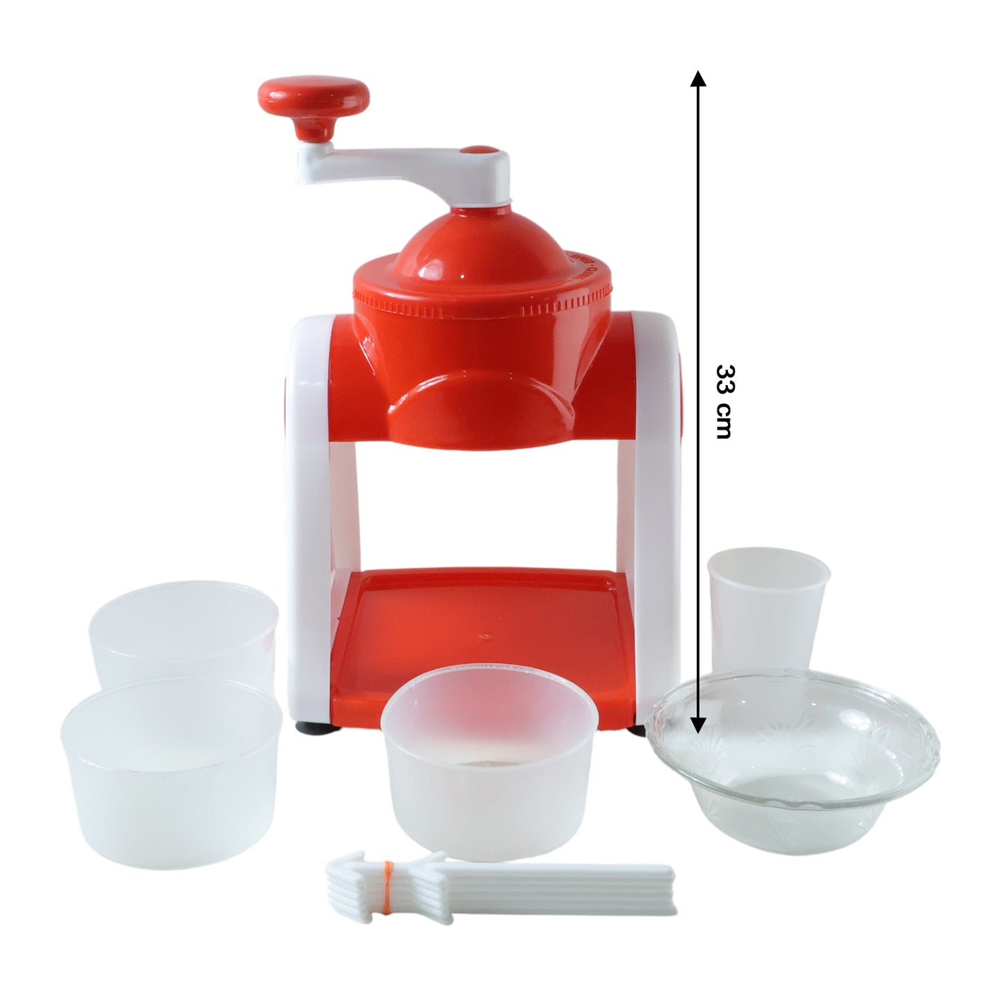 Manual Ice Shaver Machine with Hand Crank - Red Color, 1 Set - Great Price - Image 5