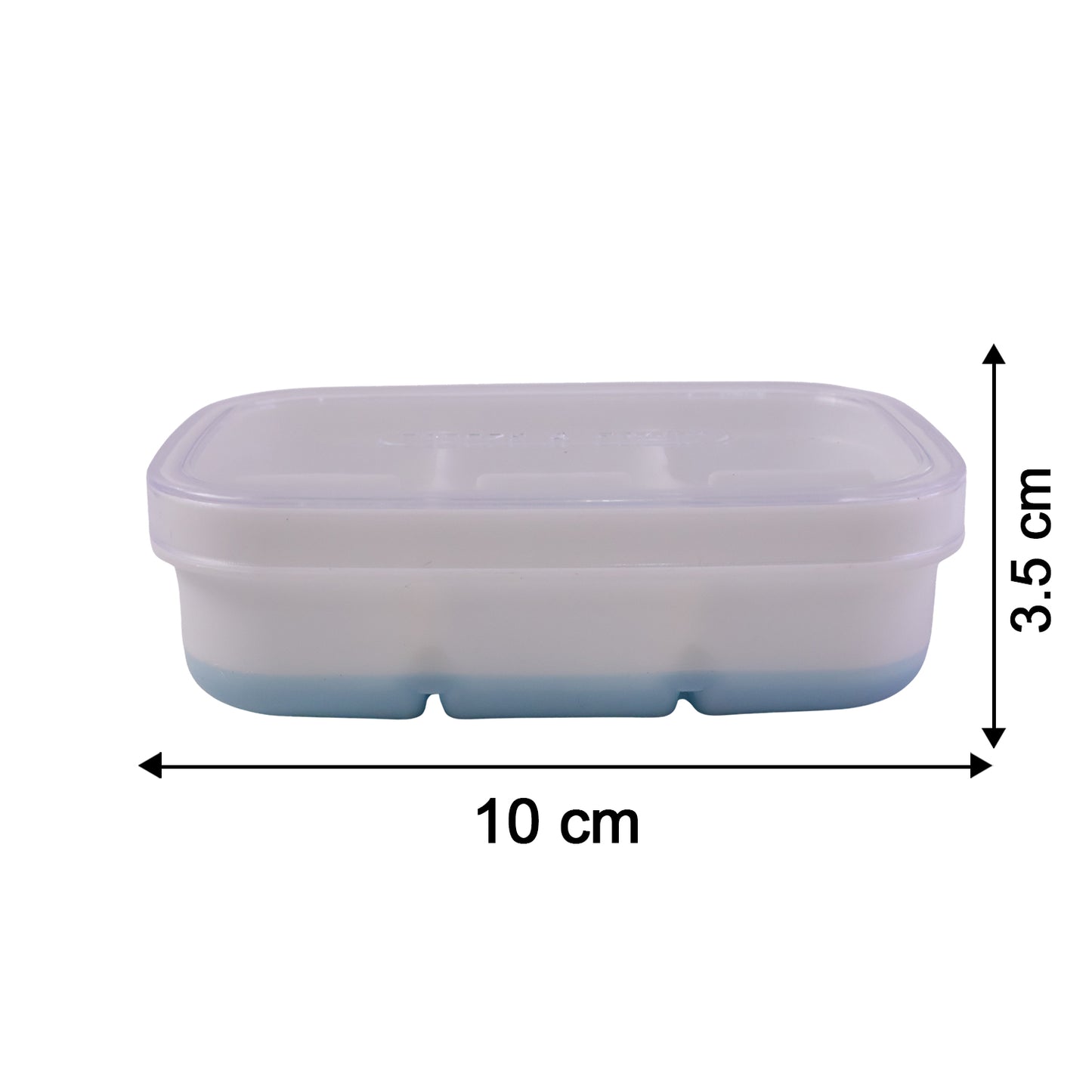 Mini Plastic 6 Cavity Ice Tray - Freeze Fresh Compact Ice Cube Tray