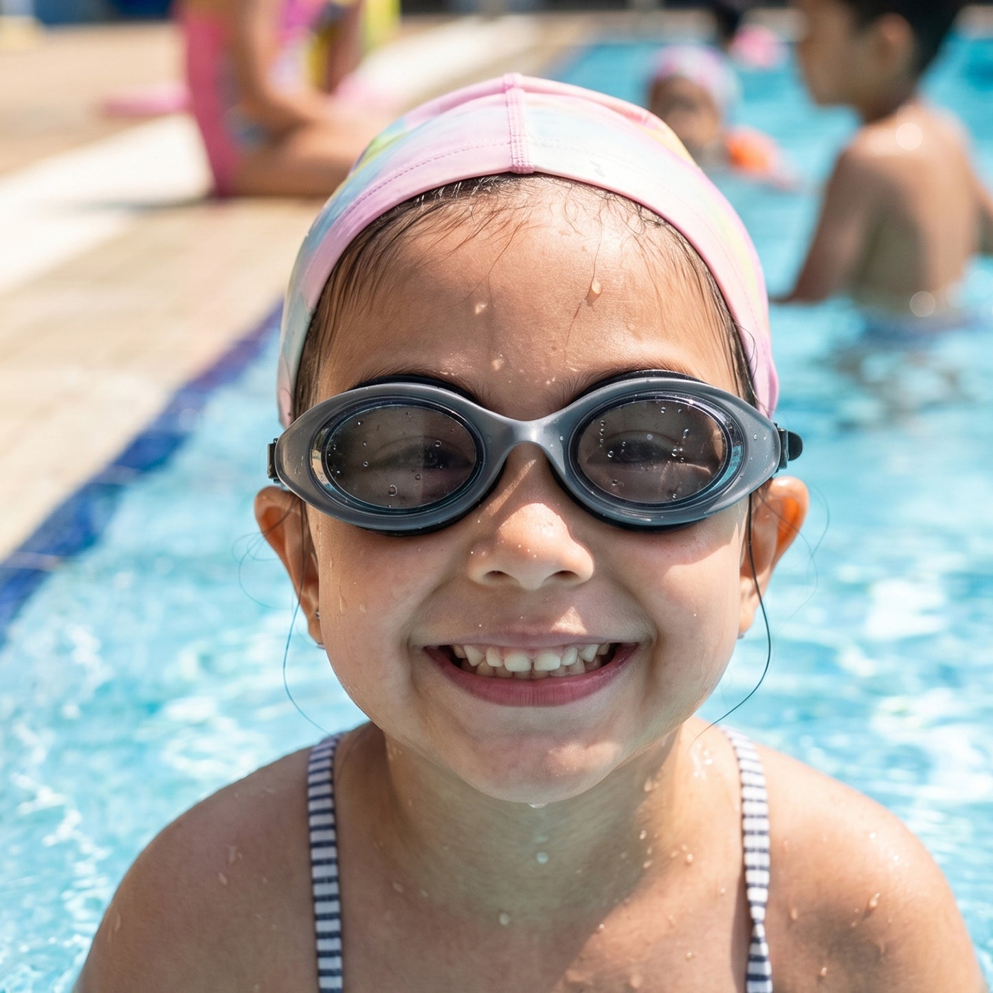Kids Uv Protection Swimming Goggles With Anti-fog Lens And Comfortable Fit 1 Pc