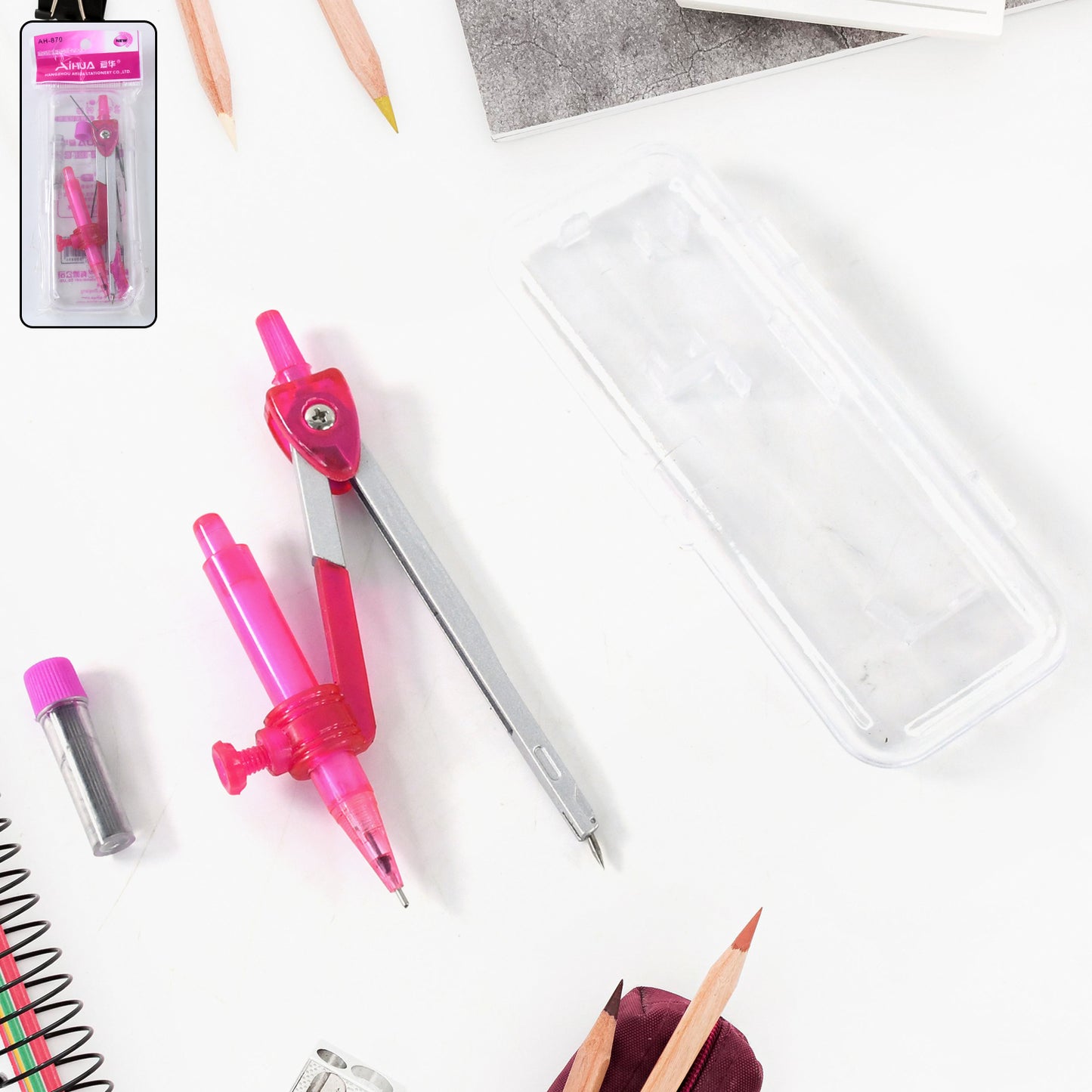 Student Geometry Compass Set (4 In 1) - Happy Price - Image 7