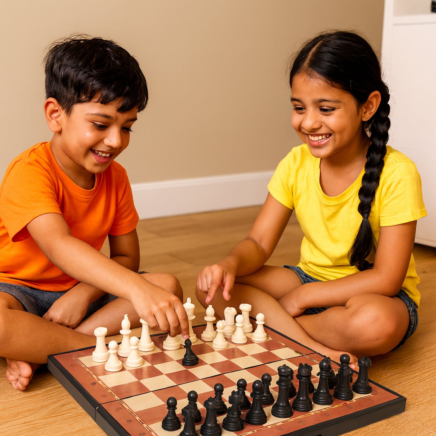 Portable Vinyl Chess Set with Plastic Pieces - Foldable Board for Travel & Practice (1 Set) - Happy Price - Image 6