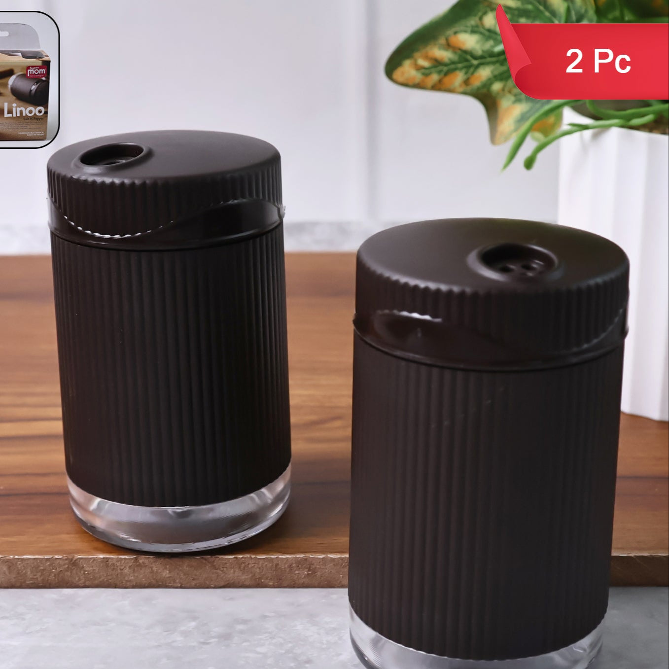 Supermom Linoo Salt Pepper Dispenser Set (2 Pc) - Happy Price - Image 1