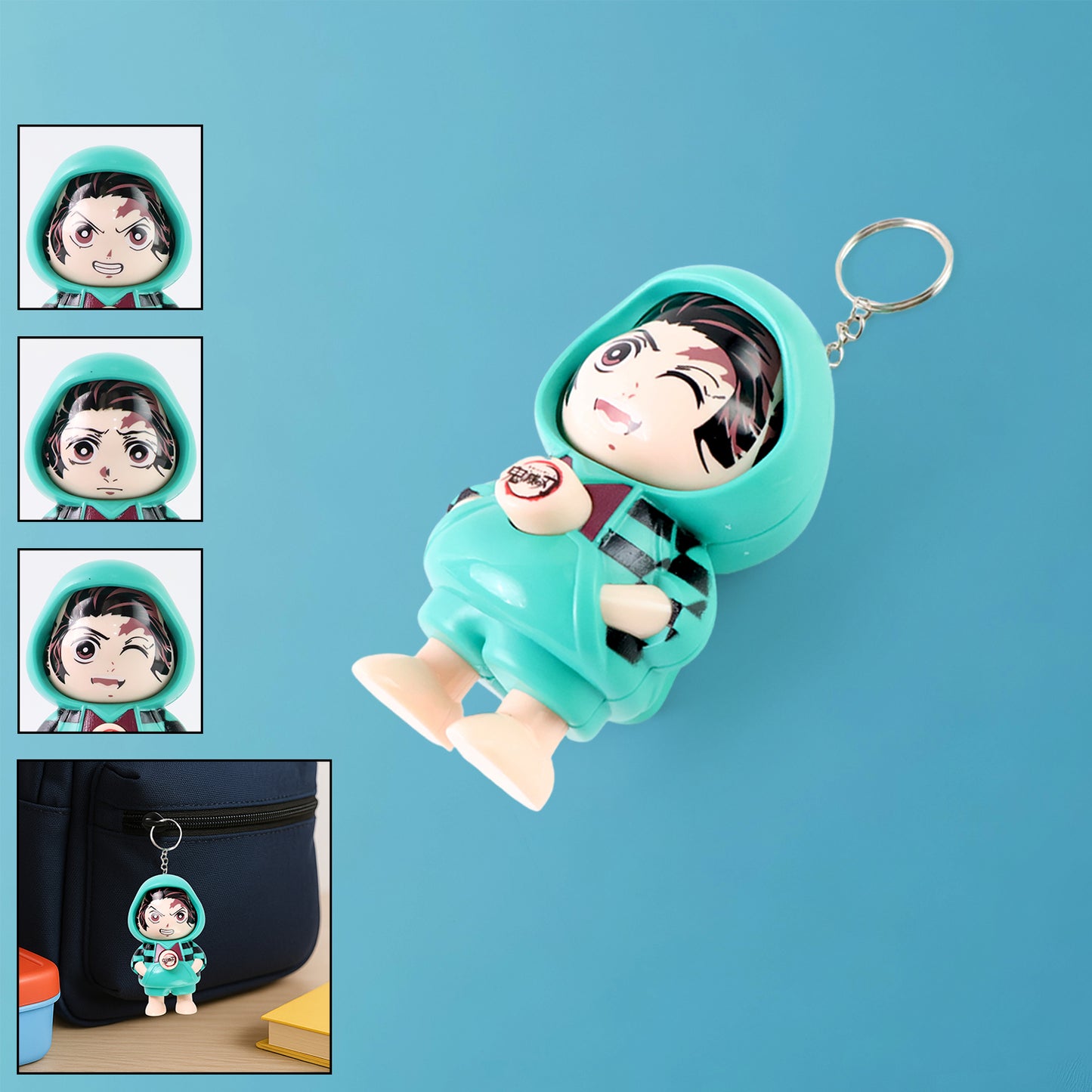 Cartoon Character Design Cute Action Figure Keychain (Mix Design 1 Pc) - Happy Price - Image 2