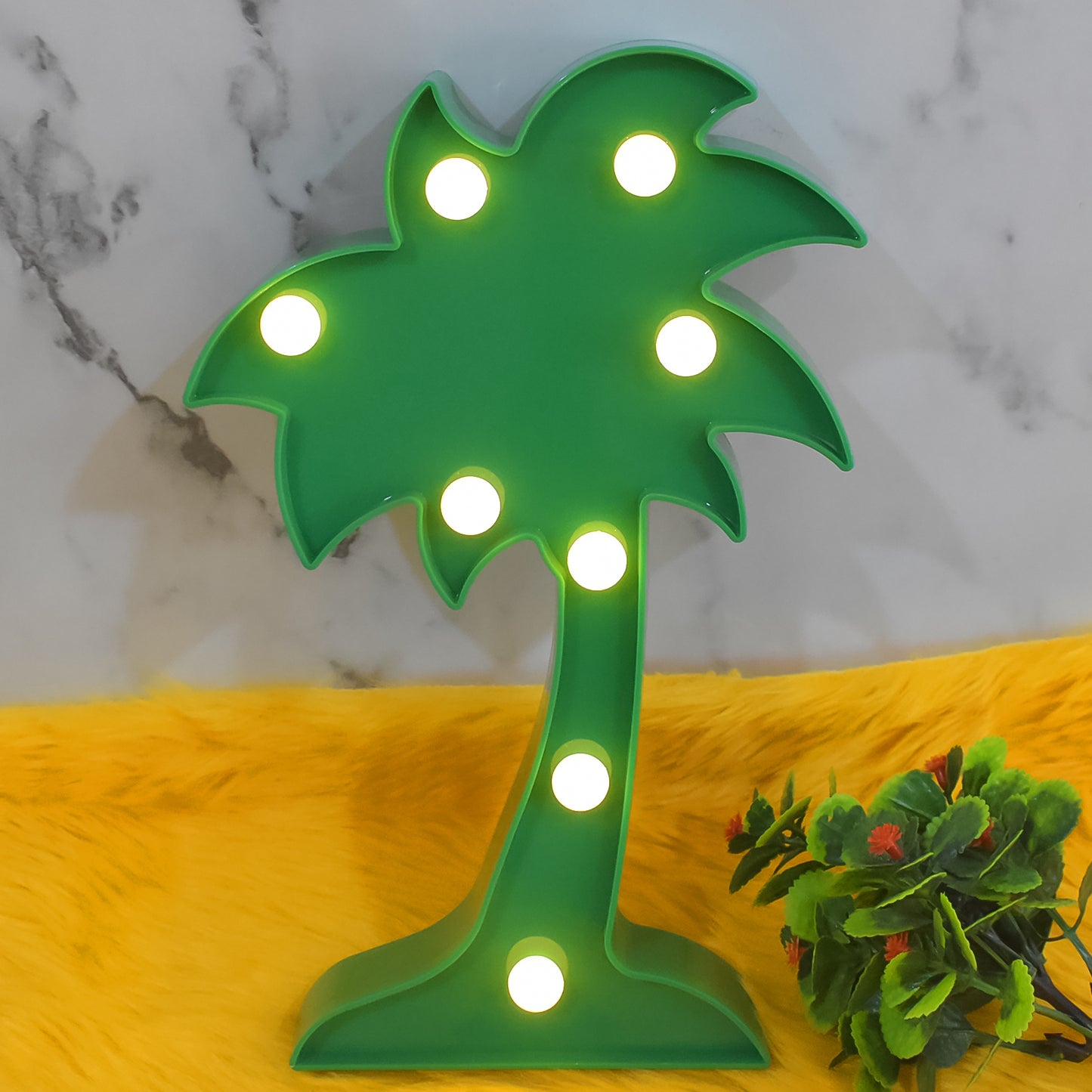 Led Night Light Coconut Tree Light Romantic Table Lamp (1 Pc Battery Not Included) - Happy Price - Image 4