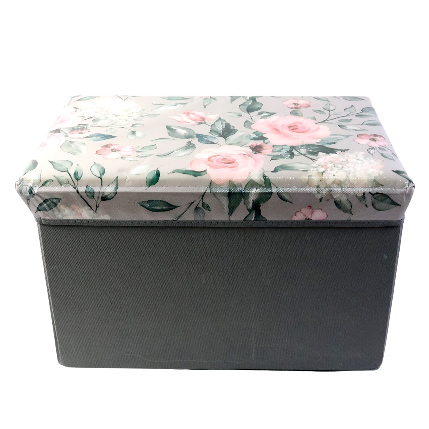 Floral Lid Foldable Storage Box - 48x30 cm Organizer Basket (1 Pc) - Happy Price - Image 4