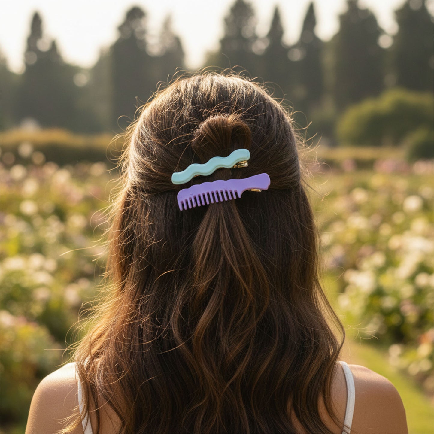 4 Pc Comb Style Hair Clips Set for Women & Girls - Secure Grip Styling Pins - Happy Price - Image 6