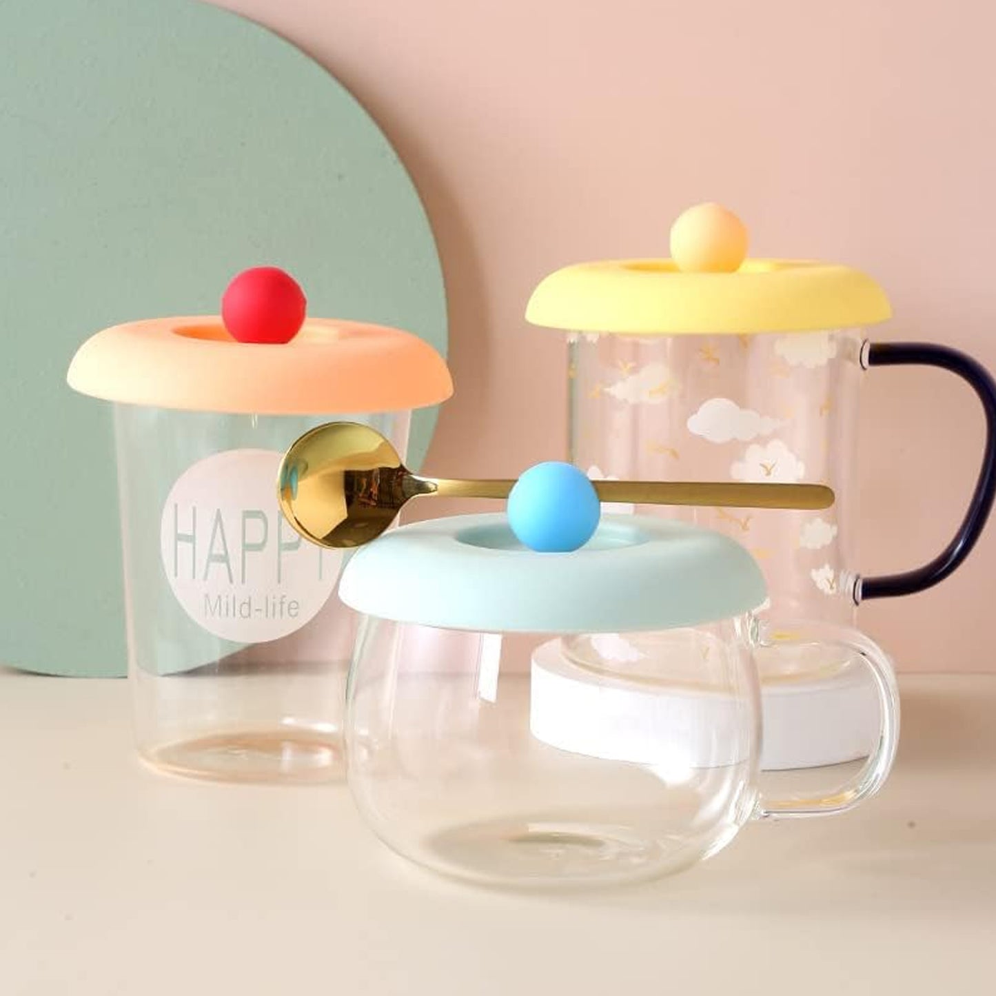 Cup Mug Lid Dust Proof Silicone Rubber Airtight Seal (Cup Spoon Not Included Only Lid 1 Pc) - Happy Price - Image 3