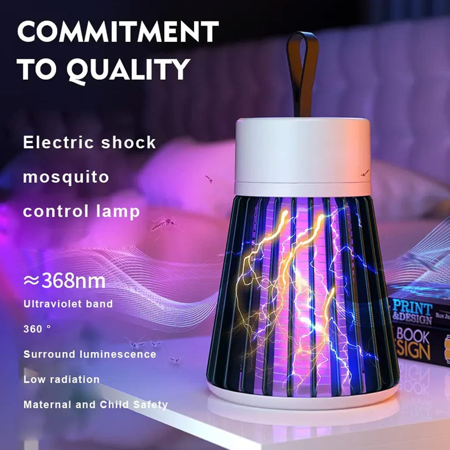 Mosquito Killer Machine Mosquito Killer Usb Powered Bug Zapper Mosquito Lamp For Home Electric Led Lamp Mosquito Killer Indoor Outdoor Mosquito Trap Machine - Happy Price - Image 3