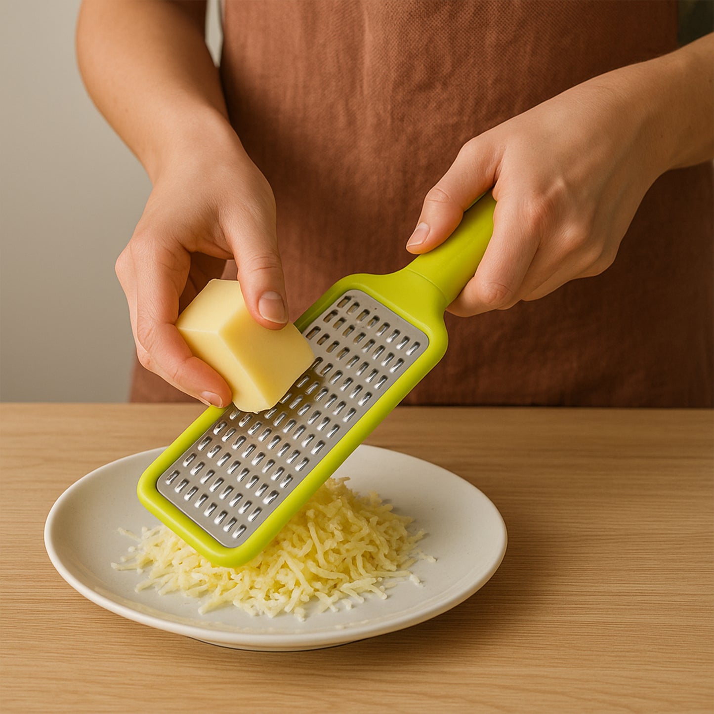 Stainless Steel Multi-Purpose Kitchen Grater for Fruits, Vegetables, and Cheese - 1 Piece - Happy Price - Image 8