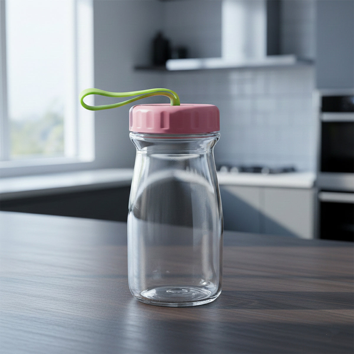 300 ML Glass Bottle with Leak-Proof Silicone Cap & Handle - Happy Price - Image 5