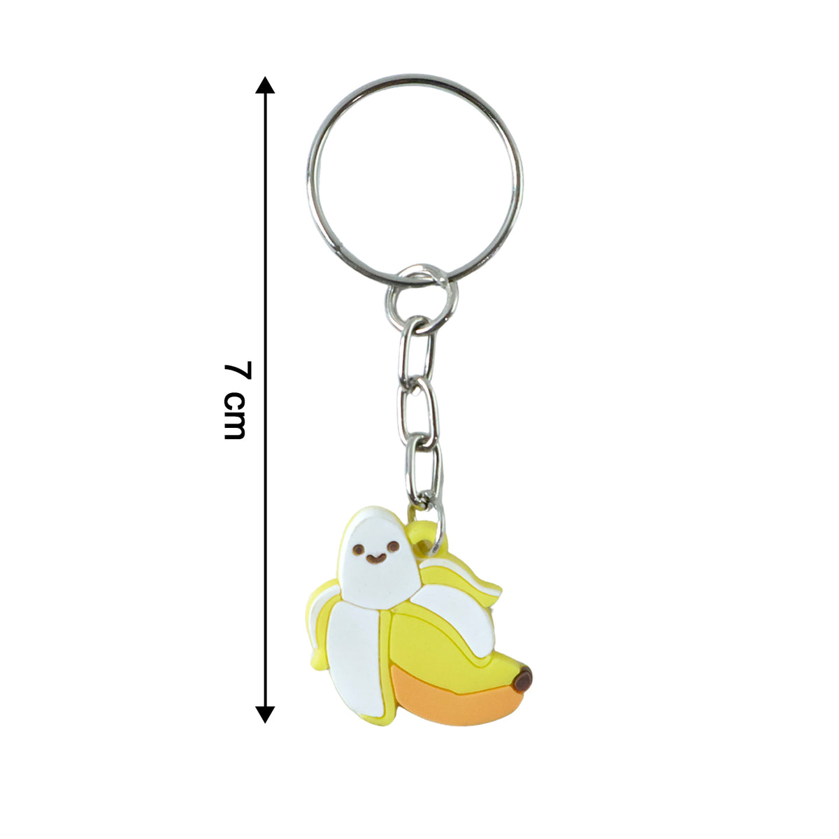 Cute Banana Cartoon Keychain with Metal Ring (1 Pc) - Happy Price - Image 5