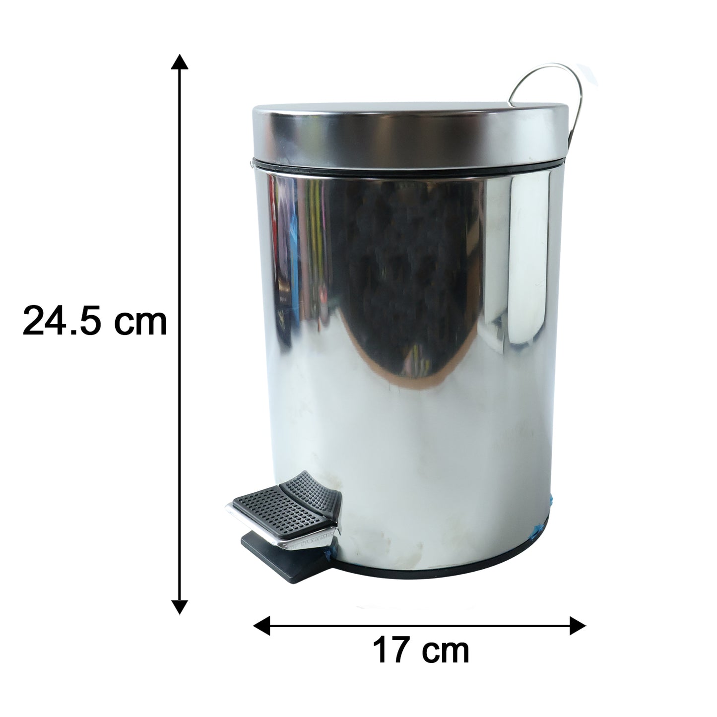 3 Litre Stainless Steel Pedal Dustbin with Soft Close Lid - 1 Pc - Great Price - Image 5