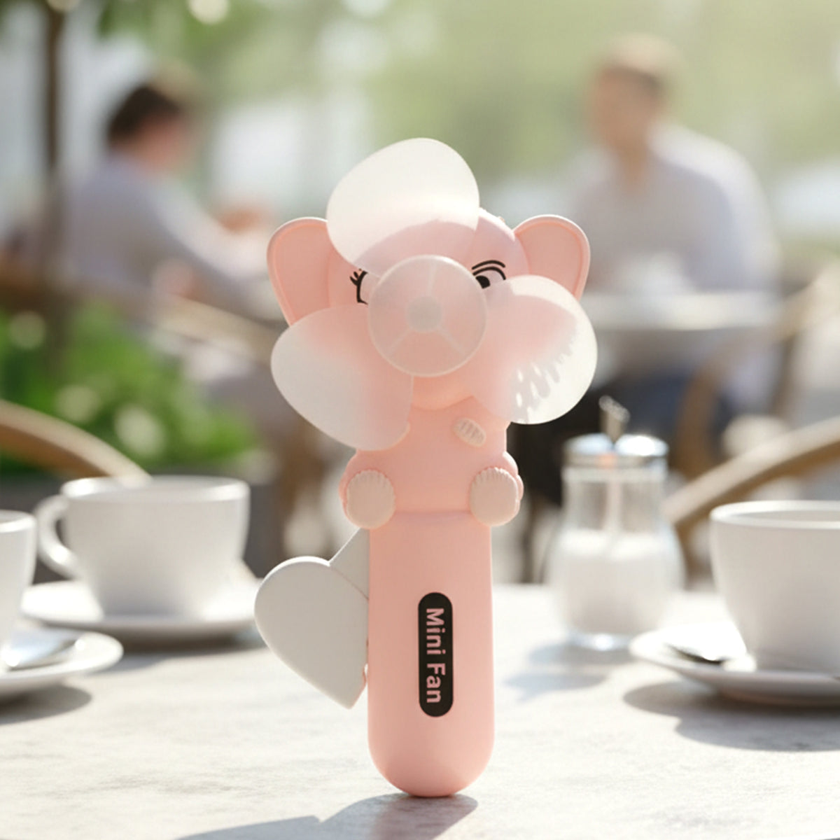 Hand Press Cartoon Fan Toy for Kids - 1 Pc Mix Color - Happy Price - Image 3