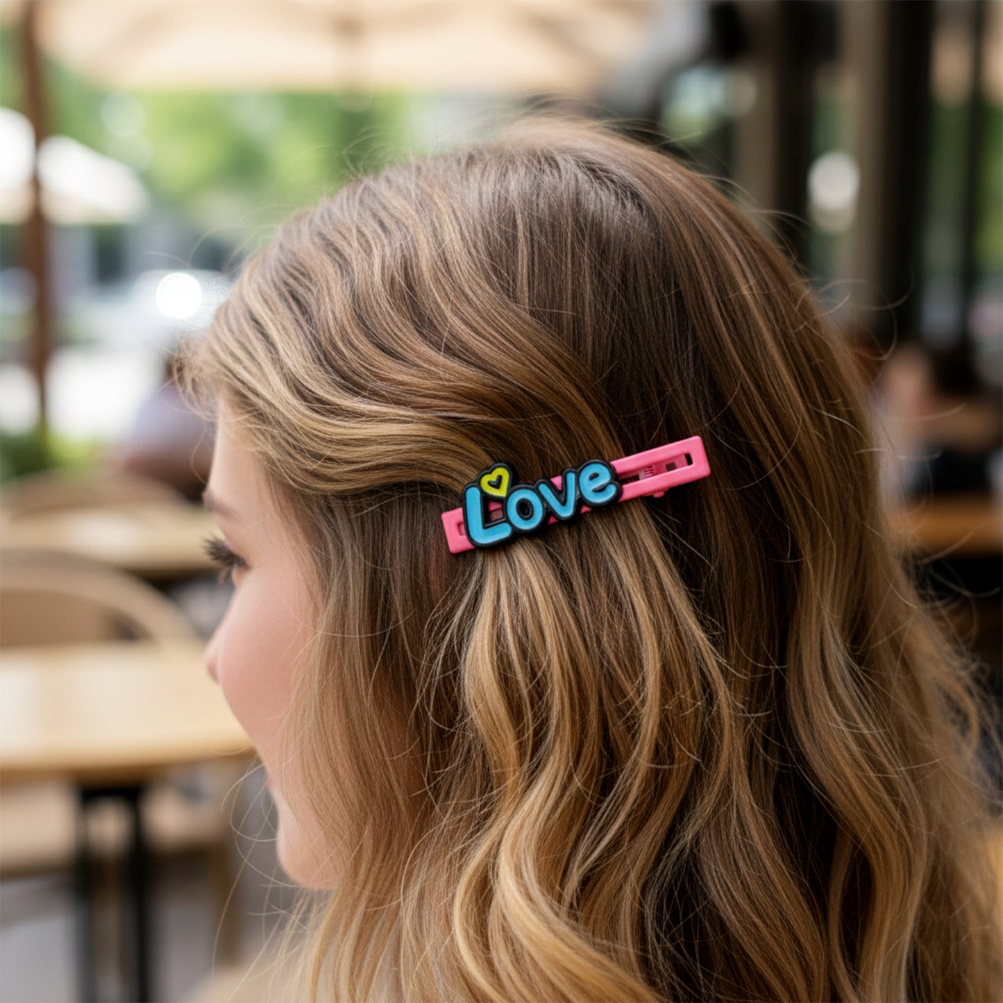 Decorative Text Design Hair Clips - Set of 4 Pieces - Happy Price - Image 6