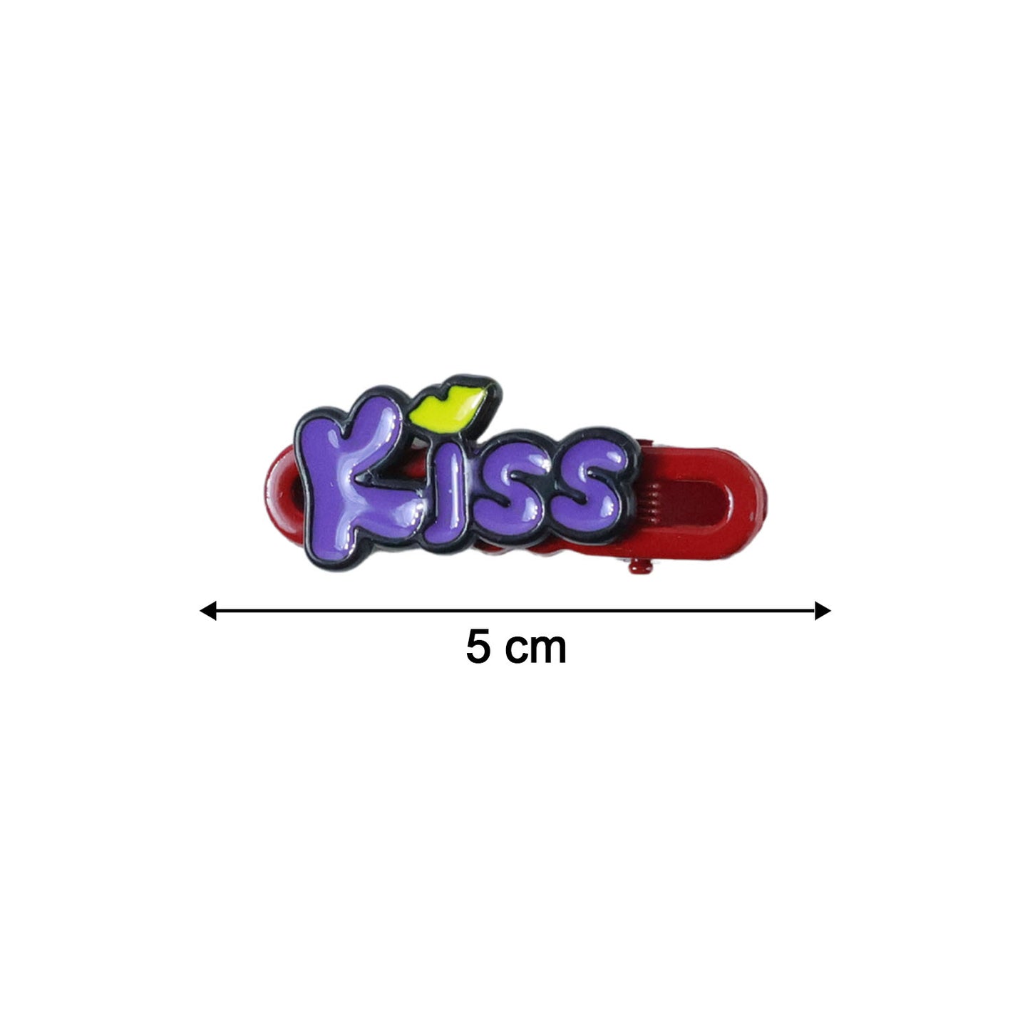 Decorative Kiss Text Hair Clips - Pack of 4 - Happy Price - Image 5
