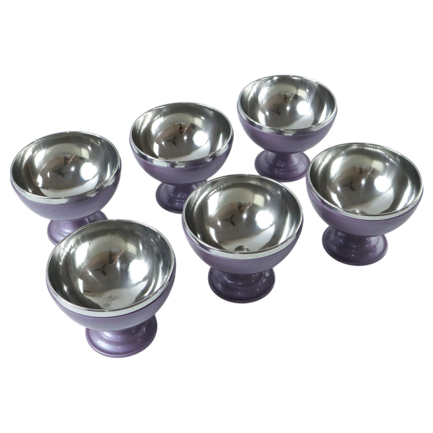 6 Piece Stainless Steel Dessert Bowl Set with Stand for Ice Cream & Pudding - Great Price - Image 4