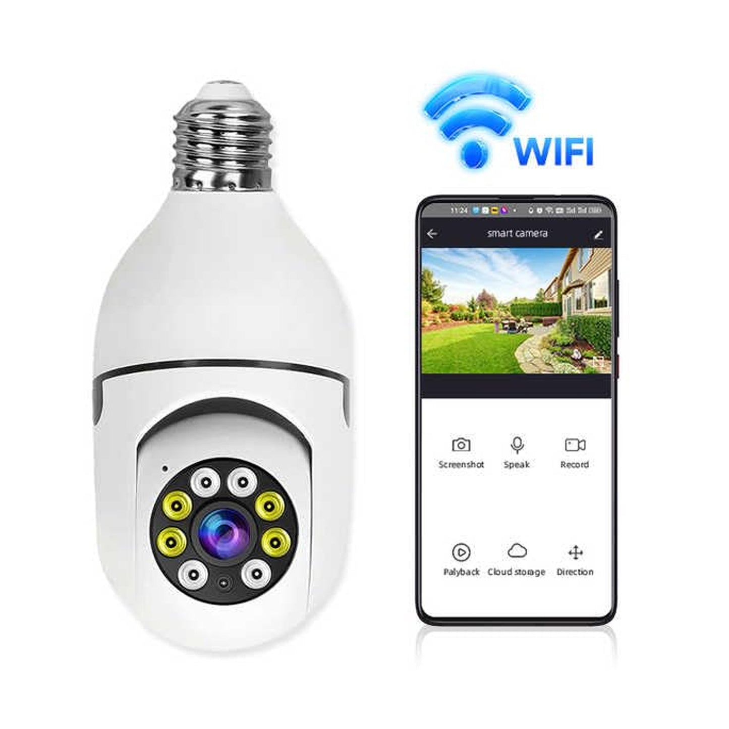 V380 Pro Fisheye 360 Degree Panoramic Wireless Wifi Ip Cctv Security Camera (Pack Of 1) - Happy Price - Image 4