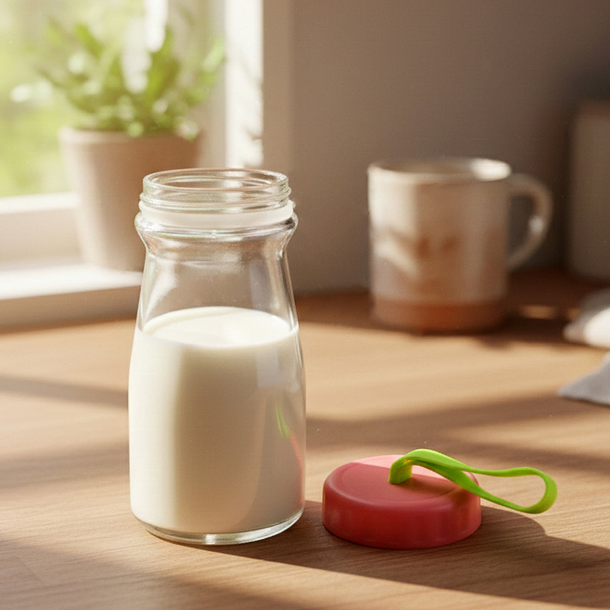 300 ML Glass Bottle with Leak-Proof Silicone Cap & Handle - Happy Price - Image 7