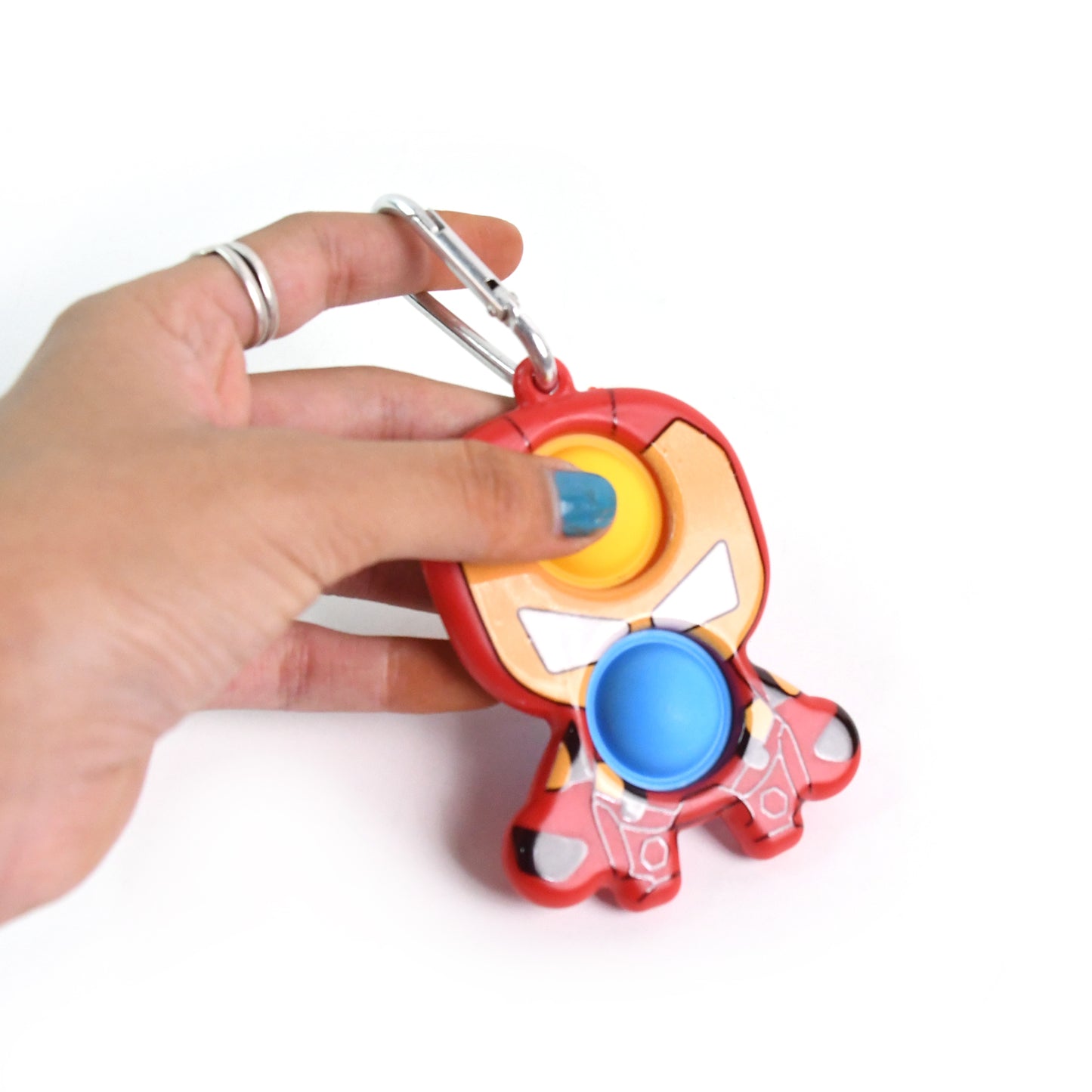 Superhero Themed Iron Man Shape Keychain Pop It Toy (1 Pc) - Happy Price - Image 4