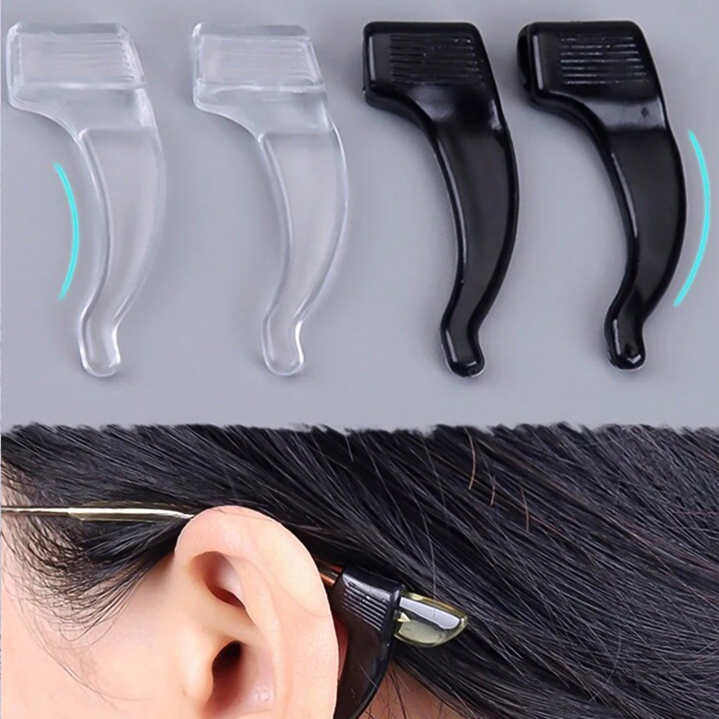 Soft Silicone Glasses Ear Hooks Anti-slip Eyeglasses (1 Pair) - Happy Price - Image 4