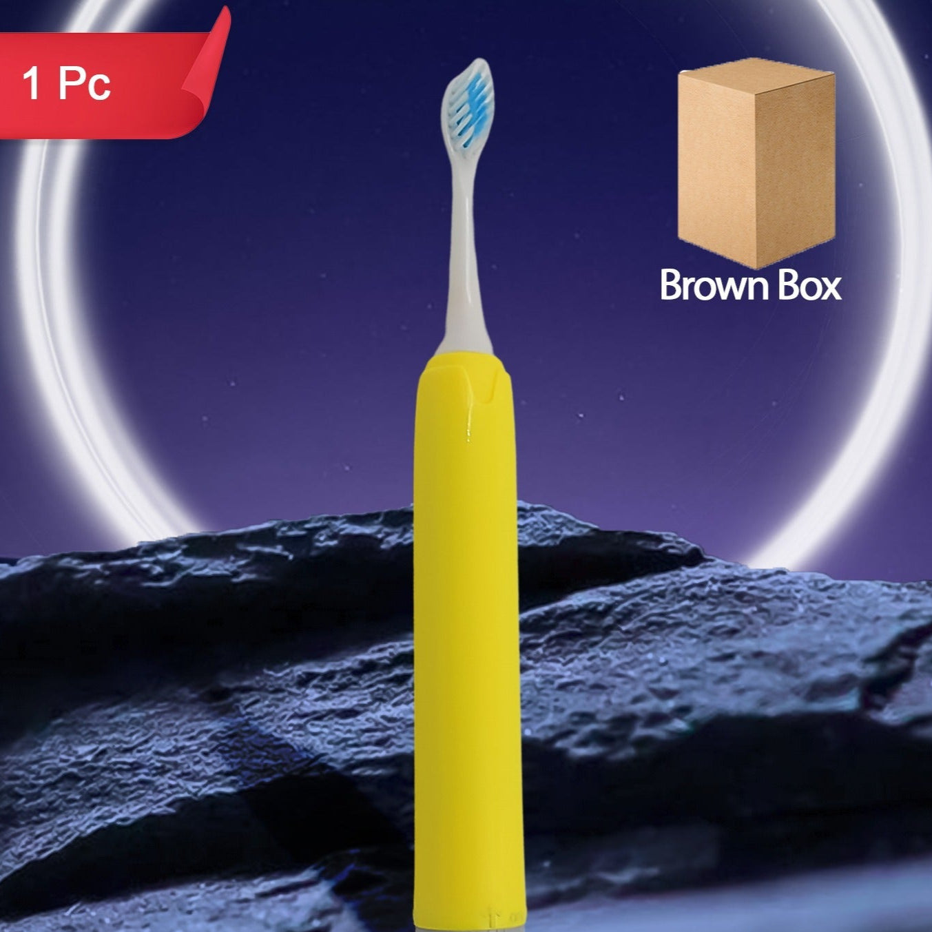 Adult Waterproof Electric Toothbrush 1 Head Battery Operated Toothbrush (1 Pc Battery Not Included) - Happy Price - Image 1