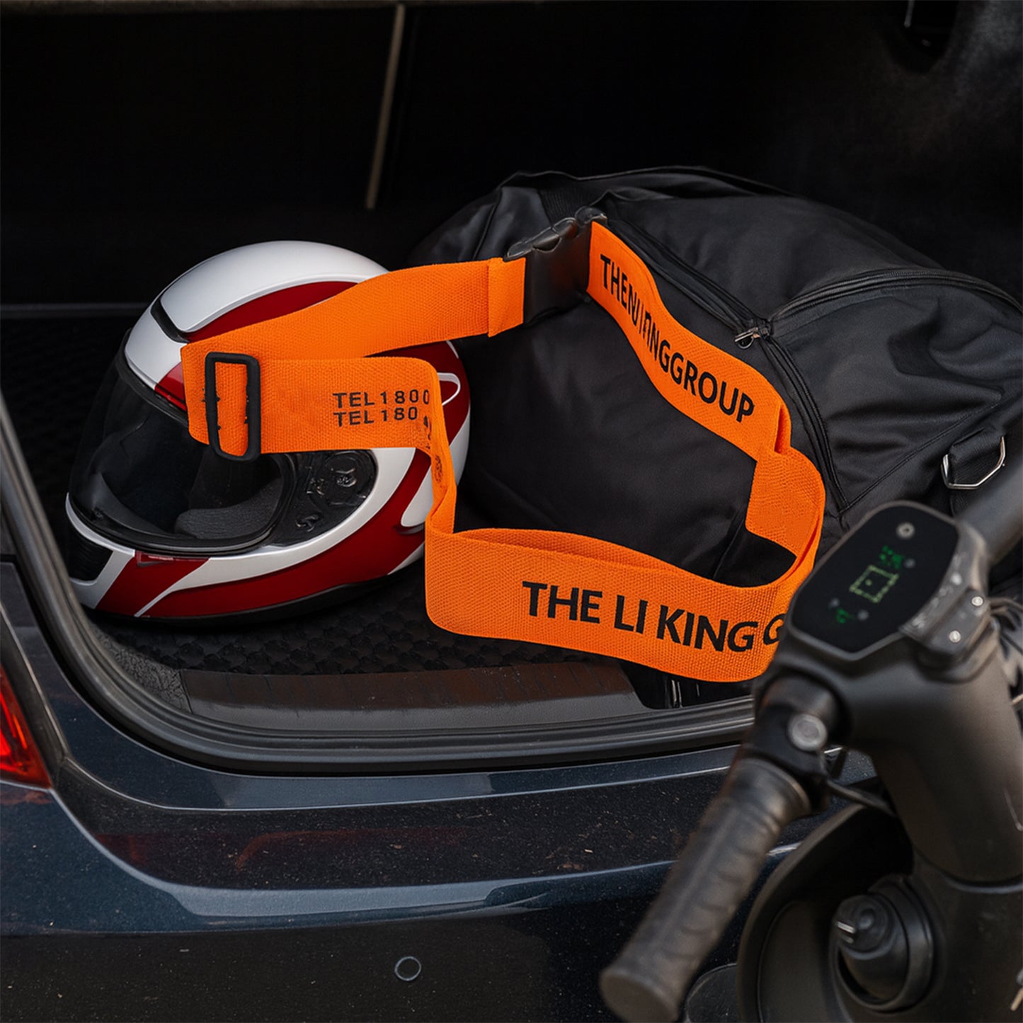 Adjustable Luggage Strap with Buckle - 1 Pc Orange - Happy Price - Image 3