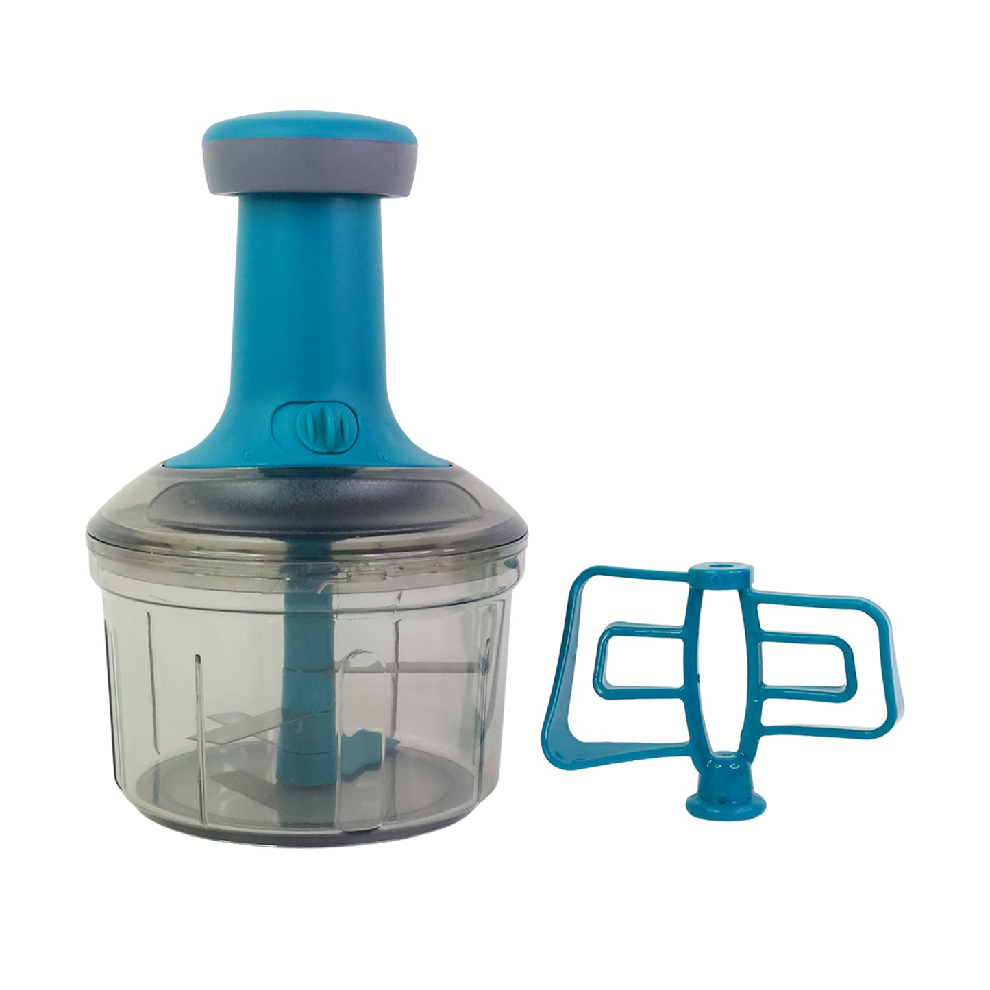 750ml Manual Push Chopper with Stainless Steel Blades - 1 Pc - Happy Price - Image 2