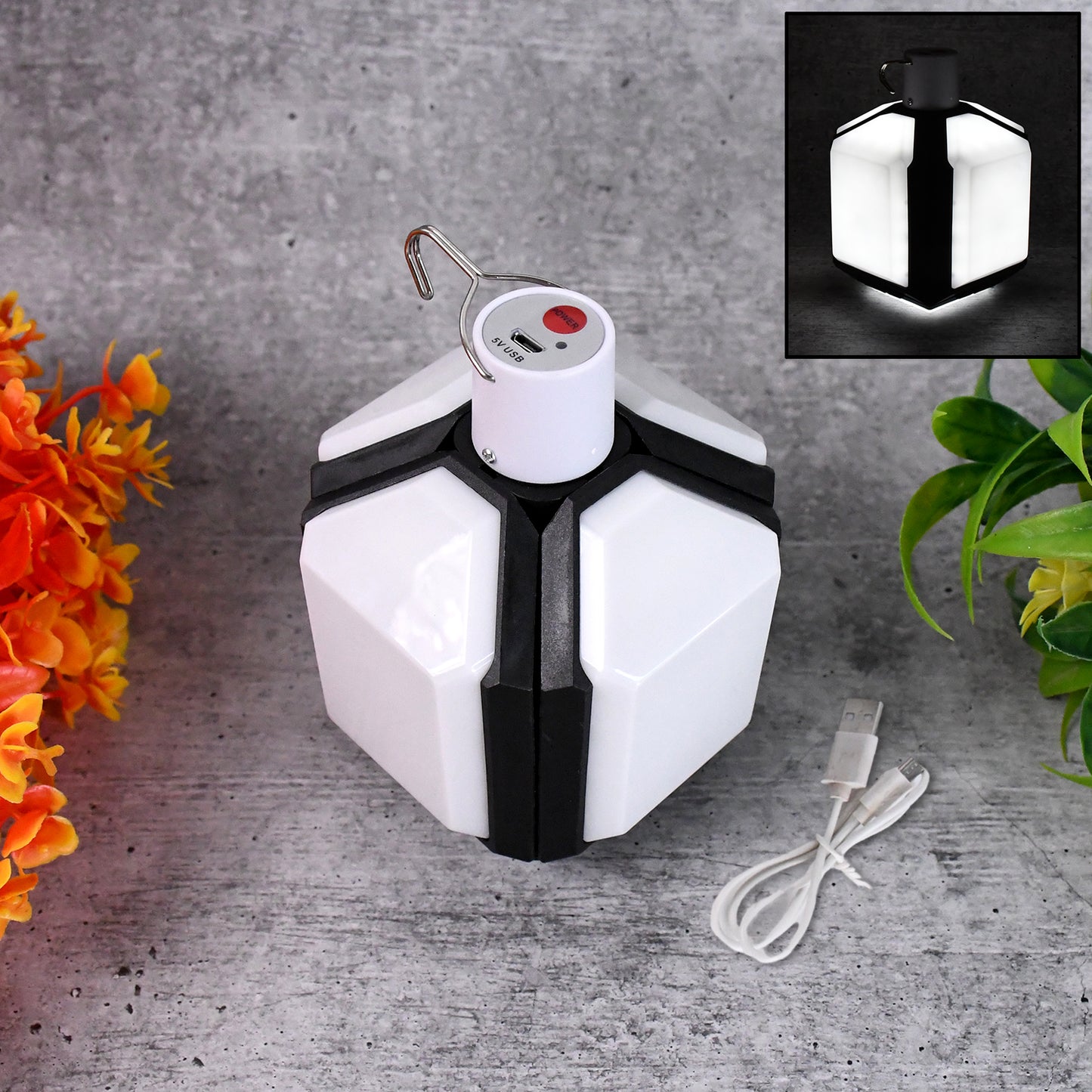 Foldable Camping Light Usb Rechargeable Led Lamp With Hanging Hook (1 Pc) - Happy Price - Image 2