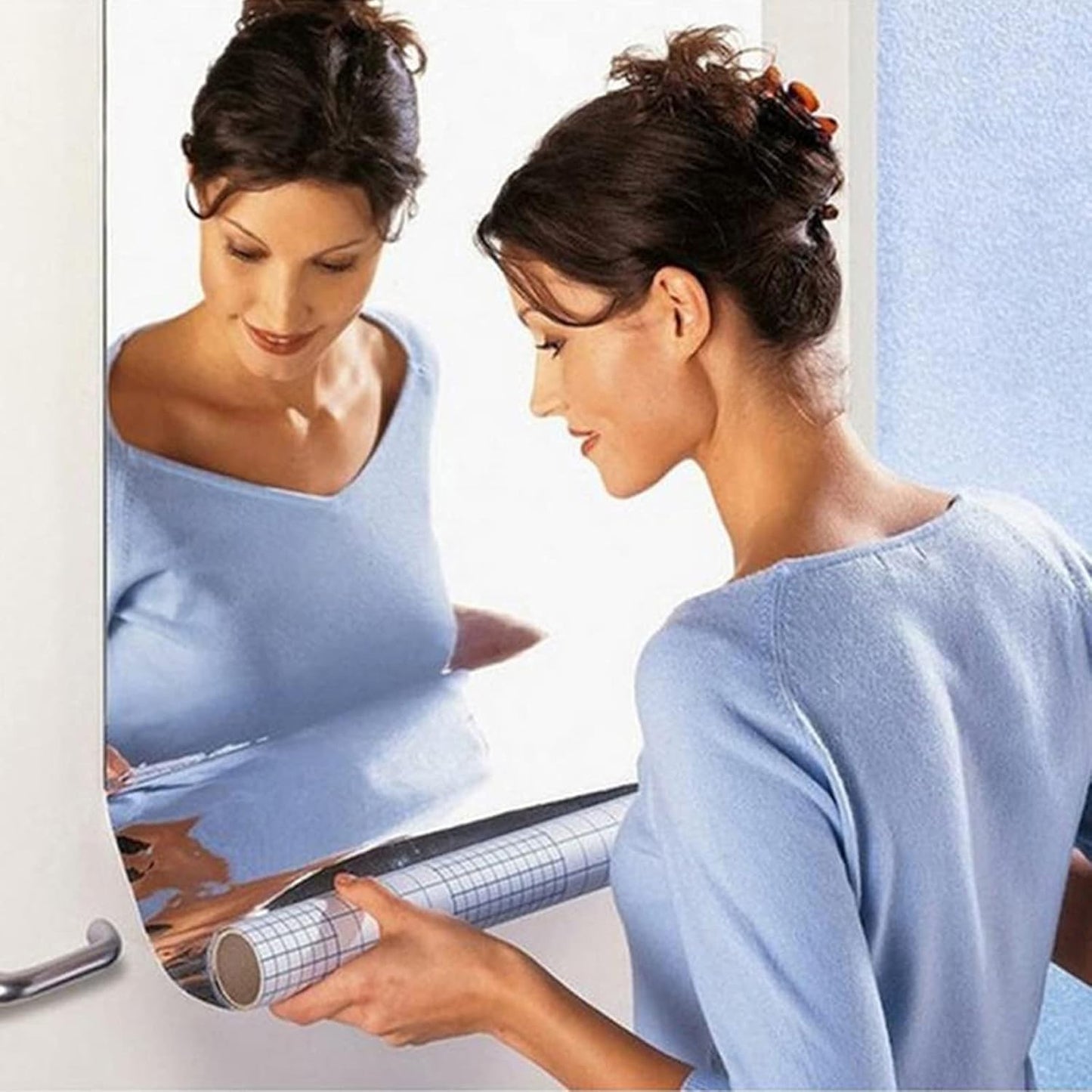 Self Adhesive Mirror Sheet 1 Pc 100x50 Cm - Flexible & Unbreakable Wall Decor - Great Price - Image 3