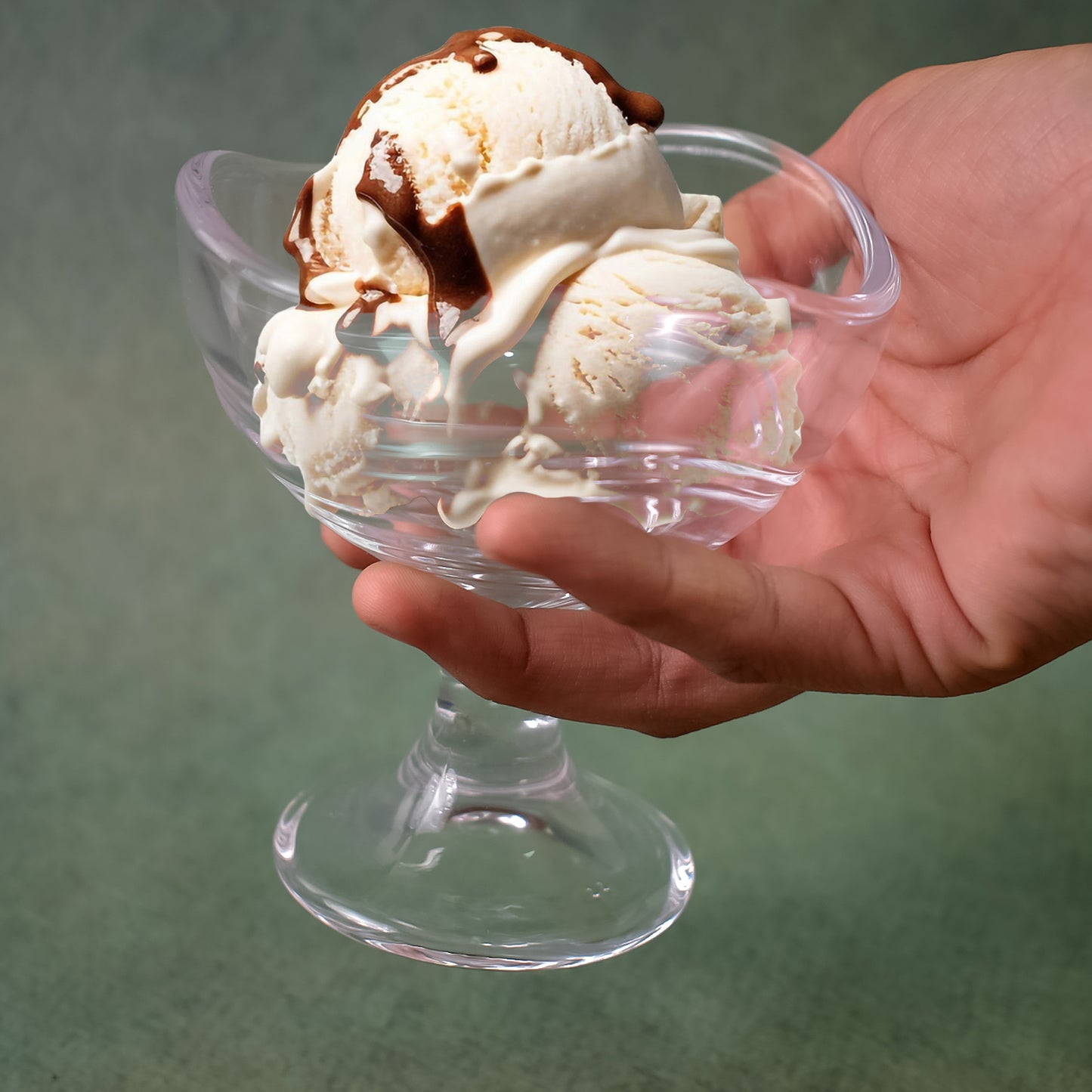 Set of 2 Glass Dessert Bowls - Elegant Footed Ice Cream Cups for Sundaes & Parfaits - Great Price - Image 3