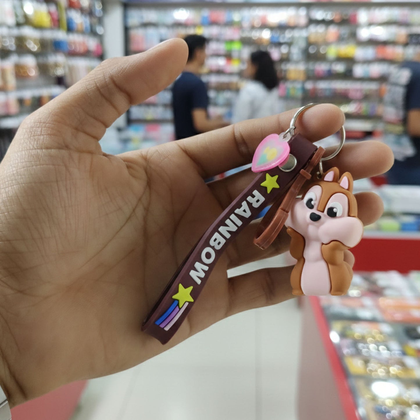 Cute Animal Silicone Keychain with Rainbow Strap - 1 Pc - Happy Price - Image 3
