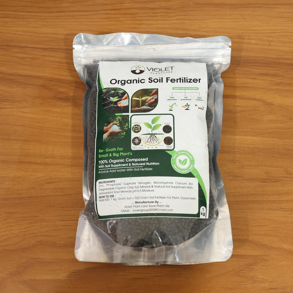 Organic Soil Enricher for Home Gardens - 1 Kg Natural Compost Fertilizer - Happy Price - Image 6