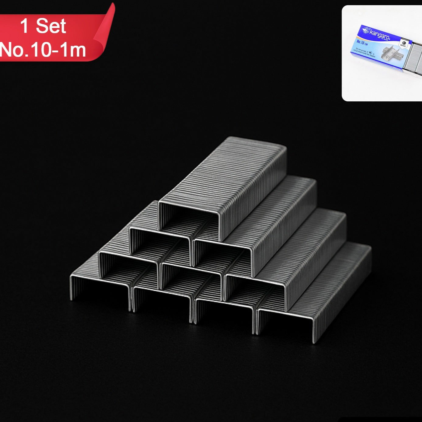 High-Quality No.10 Staples - 1000 Pcs Galvanized Steel Pins - Happy Price - Image 1