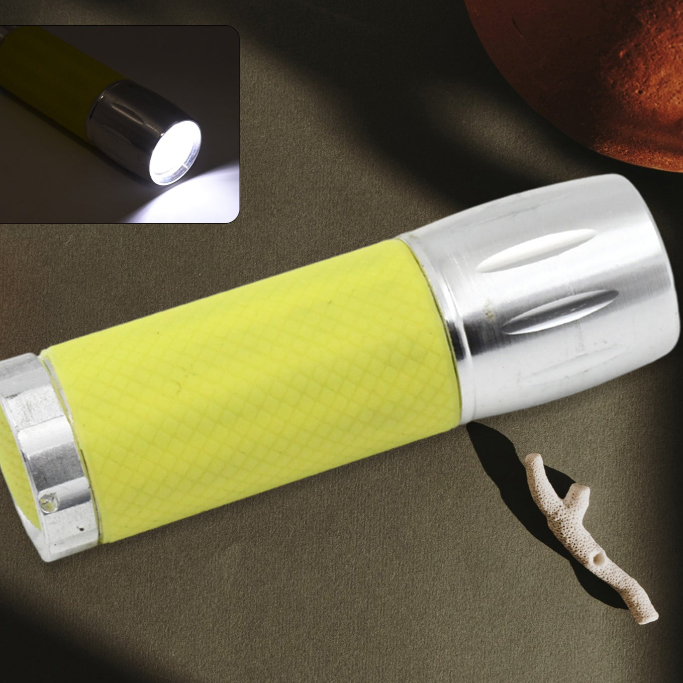 Portable Mini Torch Flashlight 9 Led Powerful High Lumens Pen Light Easy To Carry Portable Pocket Compact Torch For Emergency 3 Battery Operated (Battery Not Included 1 Pc) - Happy Price - Image 1