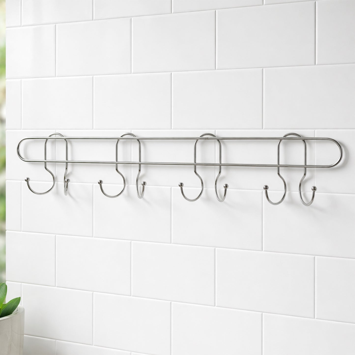 Stainless Steel Wall Hook Rack Organizer - 1 Pc - Great Price - Image 3