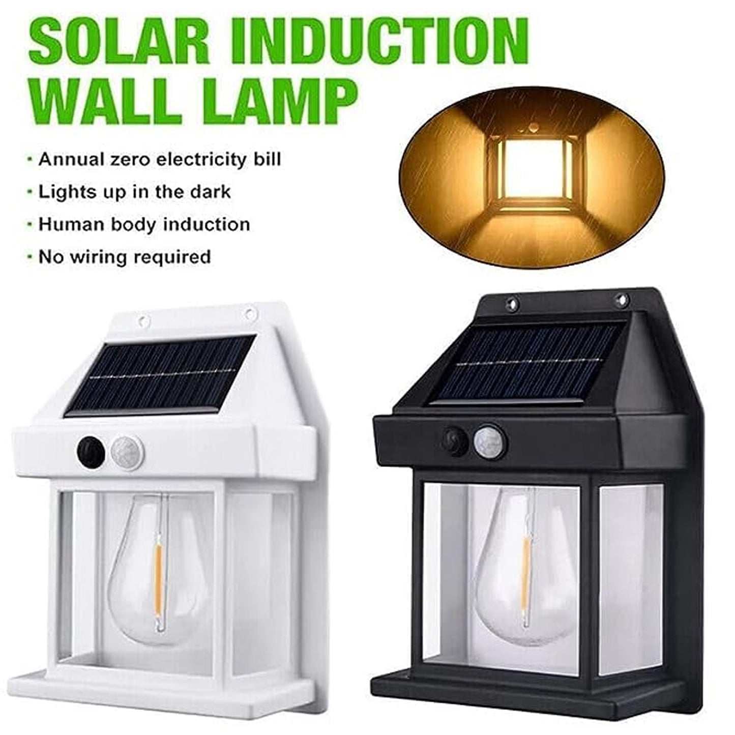 Solar Wall Lights Lamp Outdoor Wireless Dusk To Dawn Porch Lights Fixture Solar Wall Lantern With 3 Modes Motion Sensor Waterproof Exterior Lighting With Clear Panel (1 Pc ) - Happy Price - Image 4