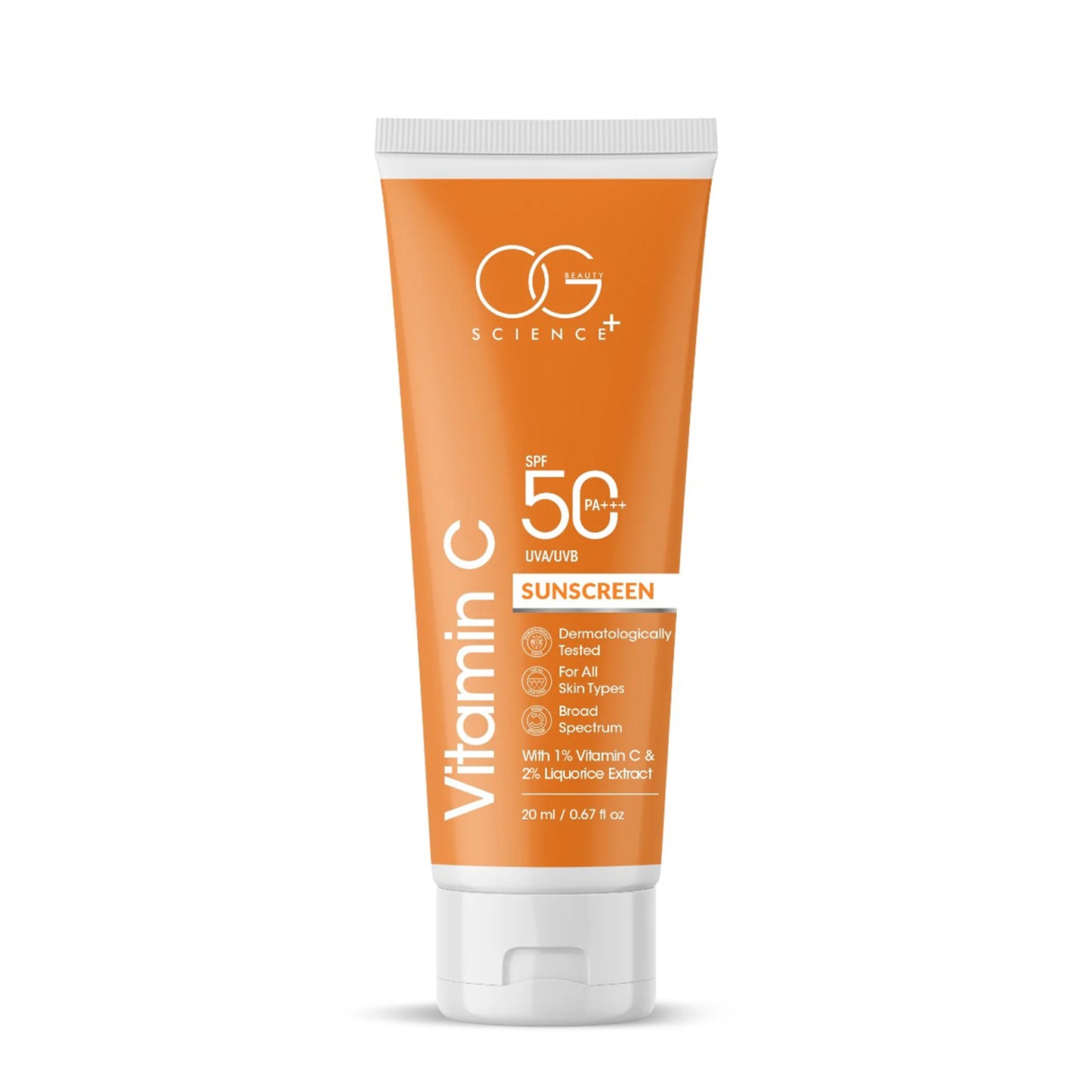 Vitamin C Sunscreen SPF 50 PA+++ with Liquorice Extract - 20ml - Happy Price - Image 2