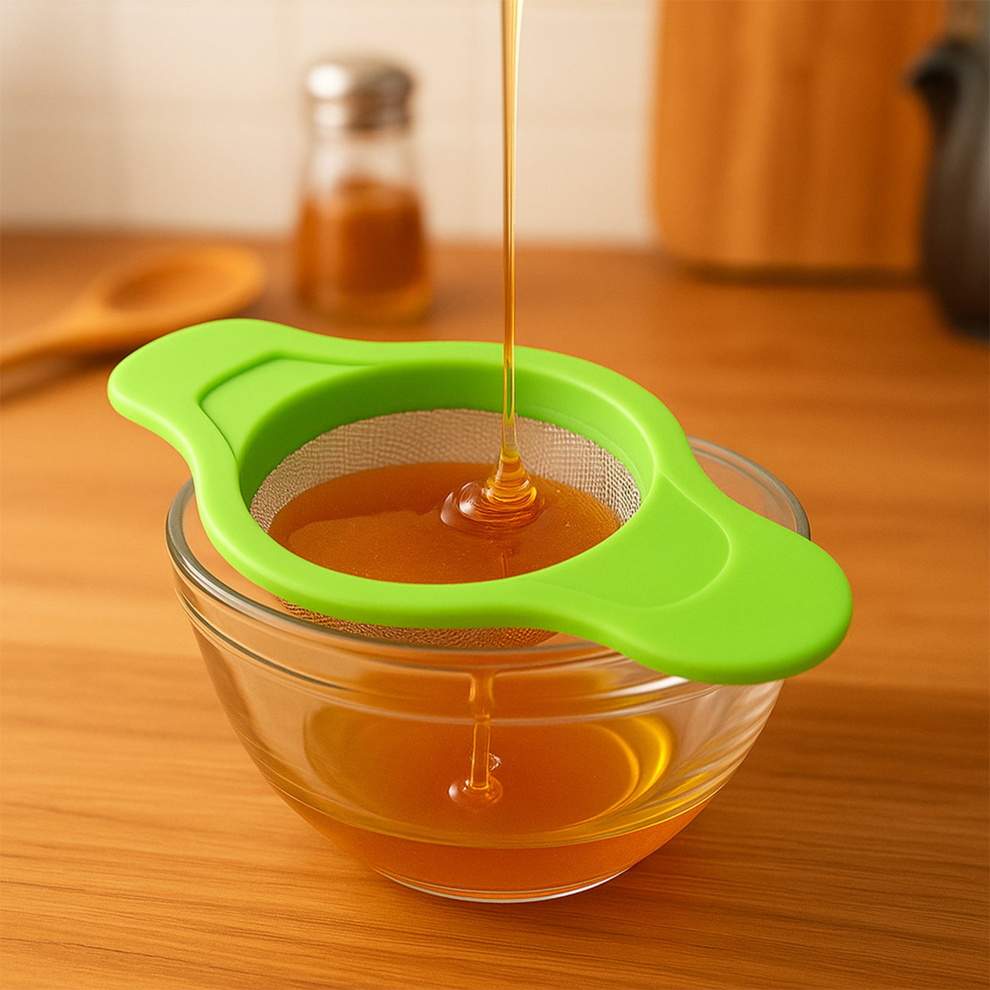 Stainless Steel Fine Mesh Sieve with Dual Plastic Handles (1 Pc) - Happy Price - Image 3