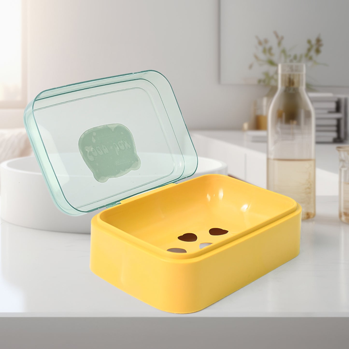 Portable Plastic Soap Case with Drainage - Mix Color (1 Pc) - Happy Price - Image 2