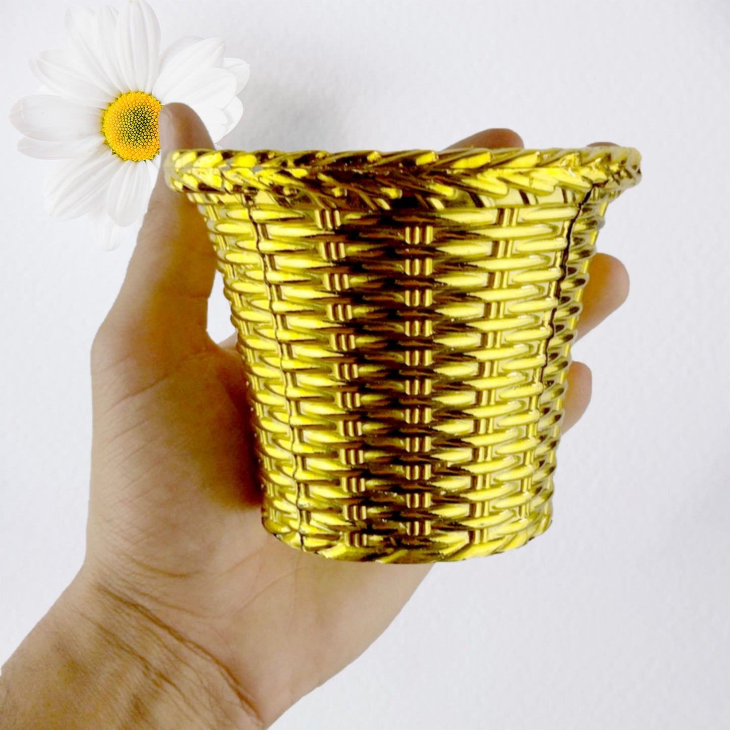 Plastic Flower Valencia (Pot) Home And Outdoor (1 Pc) - Happy Price - Image 2