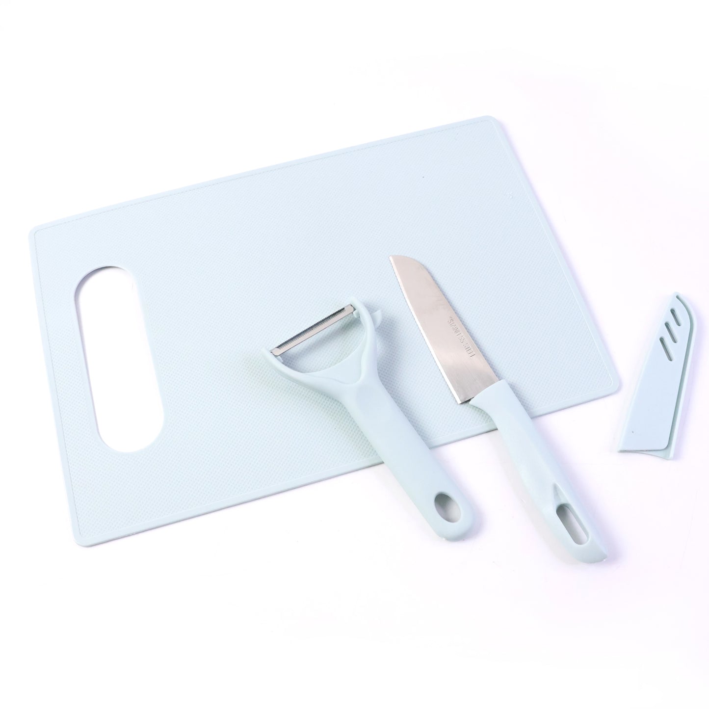 3-in-1 Kitchen Prep Set: Cutting Board, Knife & Peeler - Happy Price - Image 4
