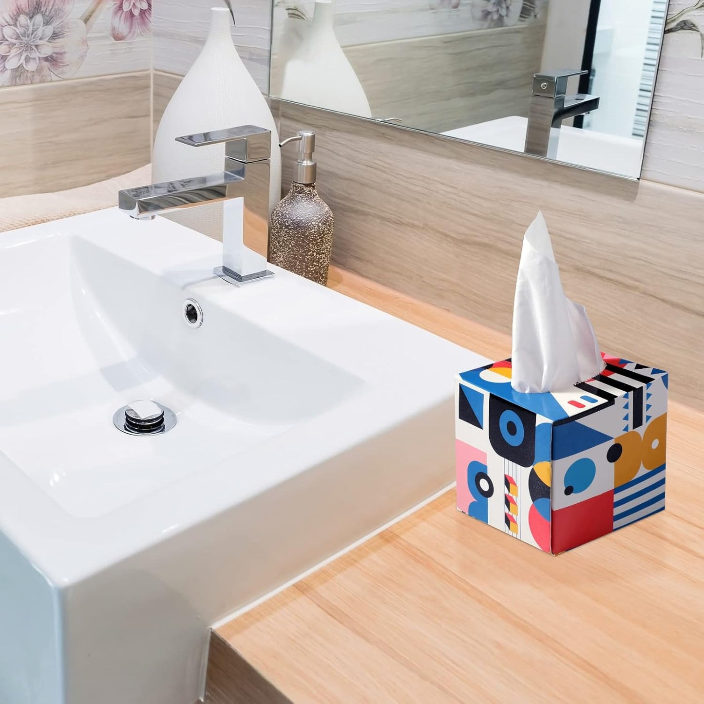 Tissues Cube Box Stylish And Practical Tissue Holder For Home Office (50 Pcs Set Approx) - Happy Price - Image 6