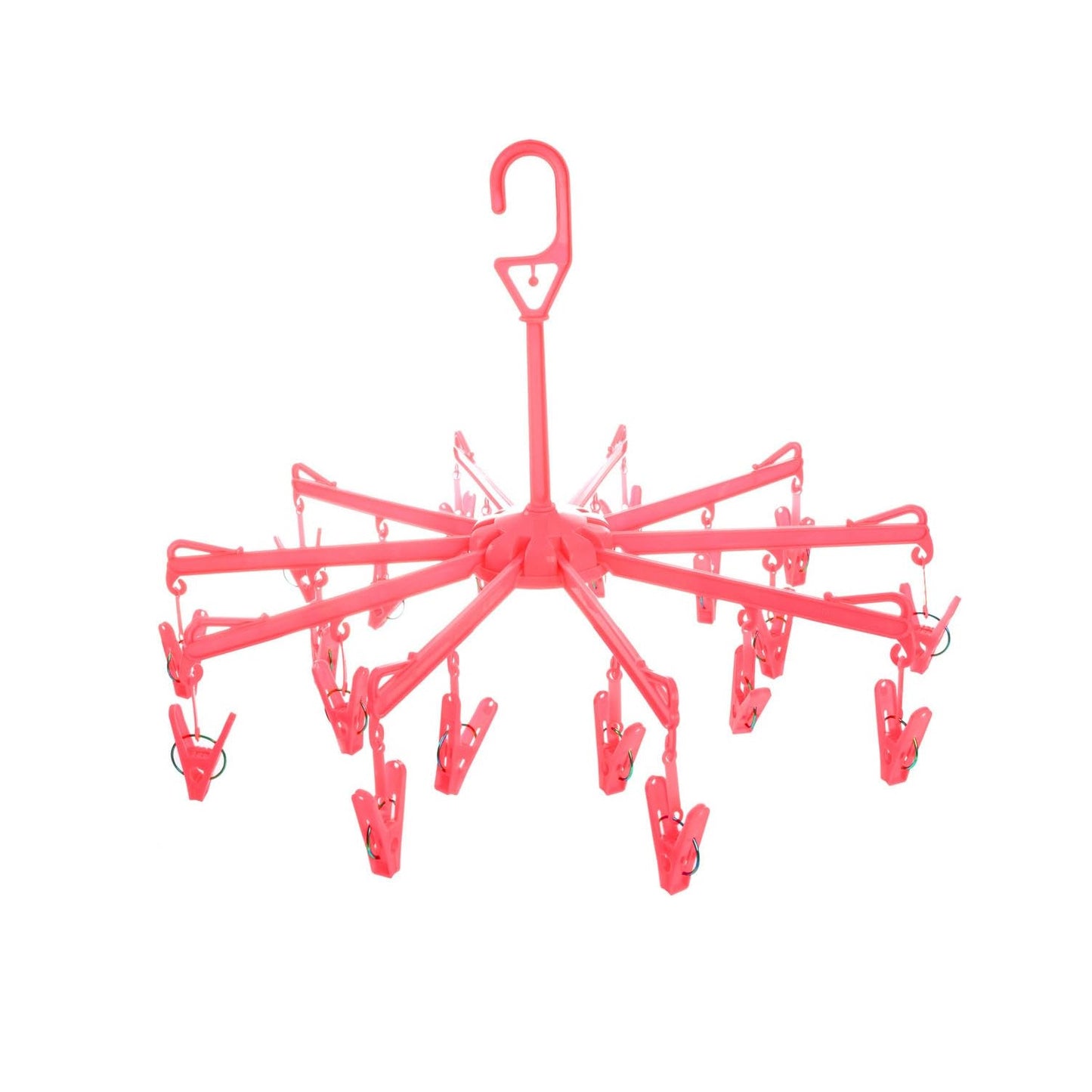 16 Clip Foldable Plastic Clothes Drying Hanger Rack - Happy Price - Image 4