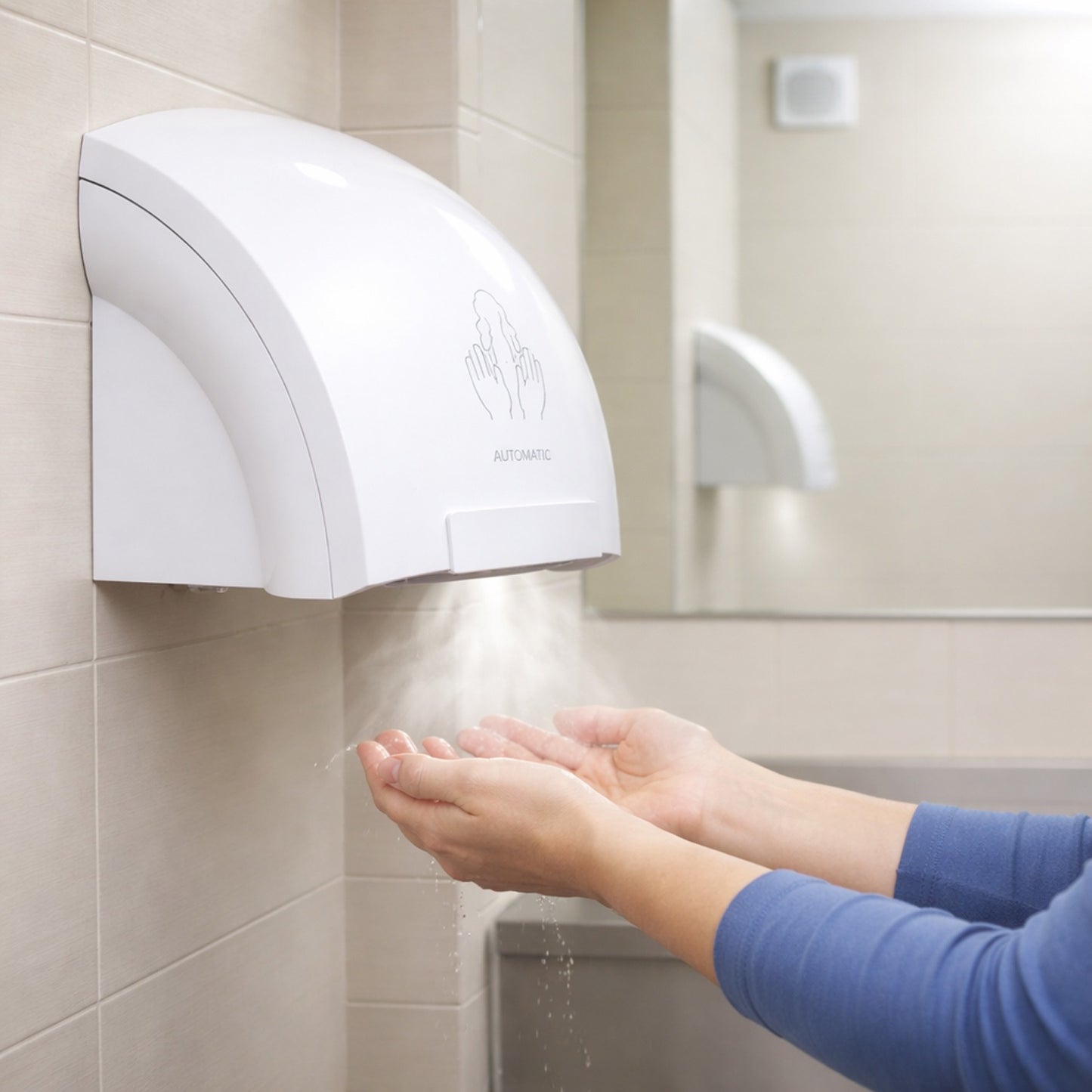 Automatic Sensor Hand Dryer - Wall Mounted Electric Fast Dry Unit (1 Pc) - Great Price - Image 2