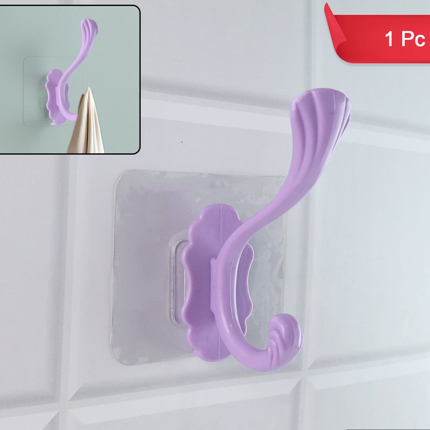 Self-adhesive Heavy Duty Decorative Wall Hook (1 Pc) - Happy Price - Image 1