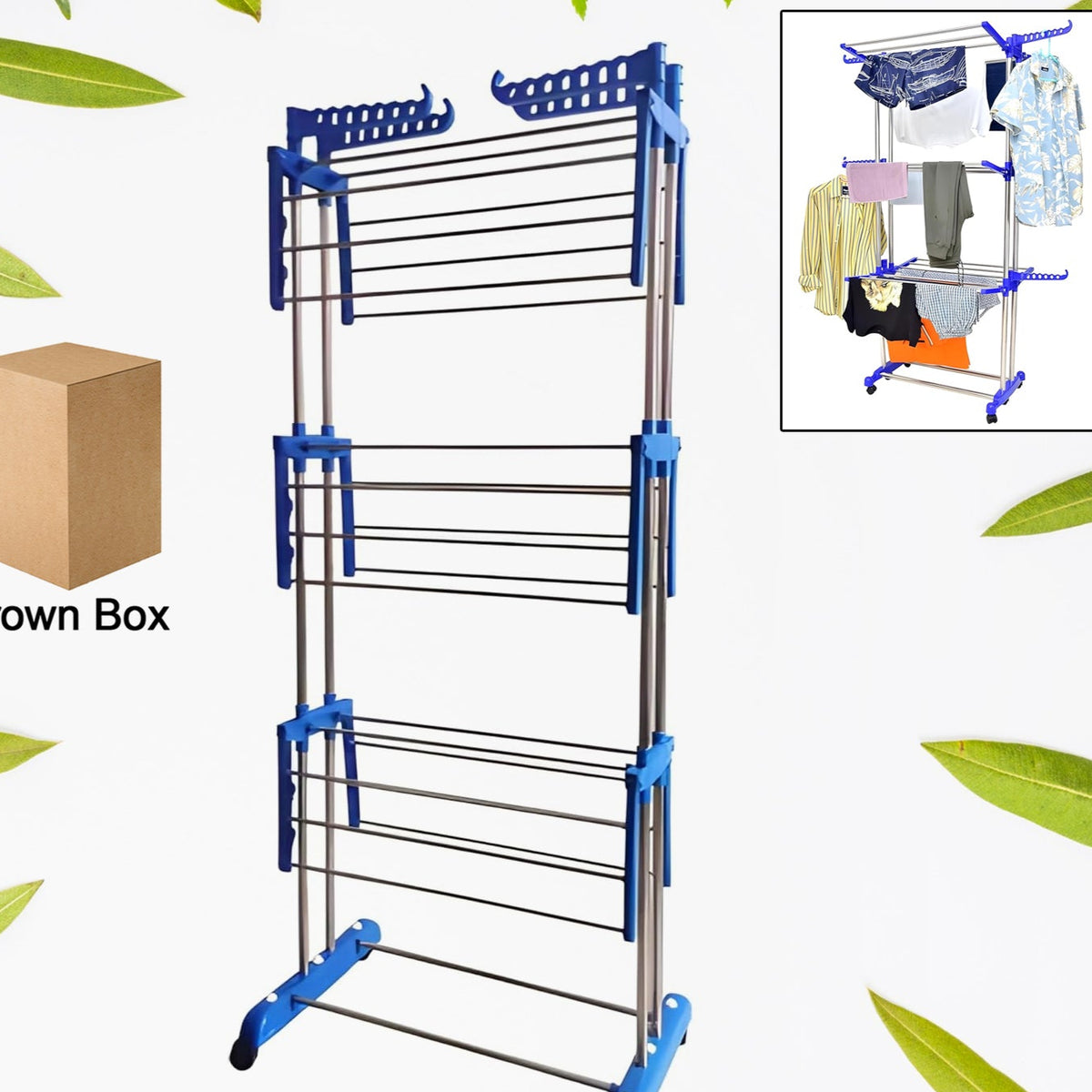 Foldable Stainless Steel Clothes Drying Stand Rack - Happy Price - Image 1