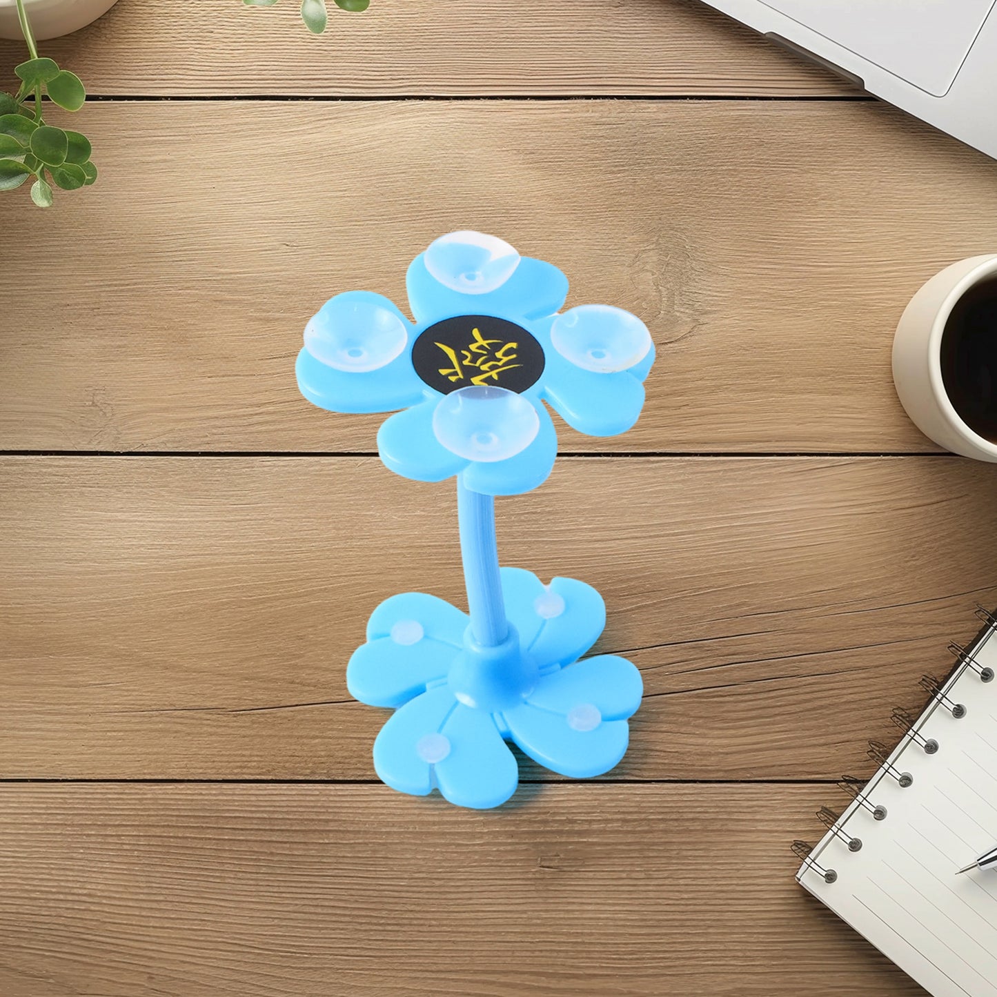360 Rotatable Flower Shape Cellphone Holder Car Mount Sucker Stand (Multicolored With Box)) - Happy Price - Image 3