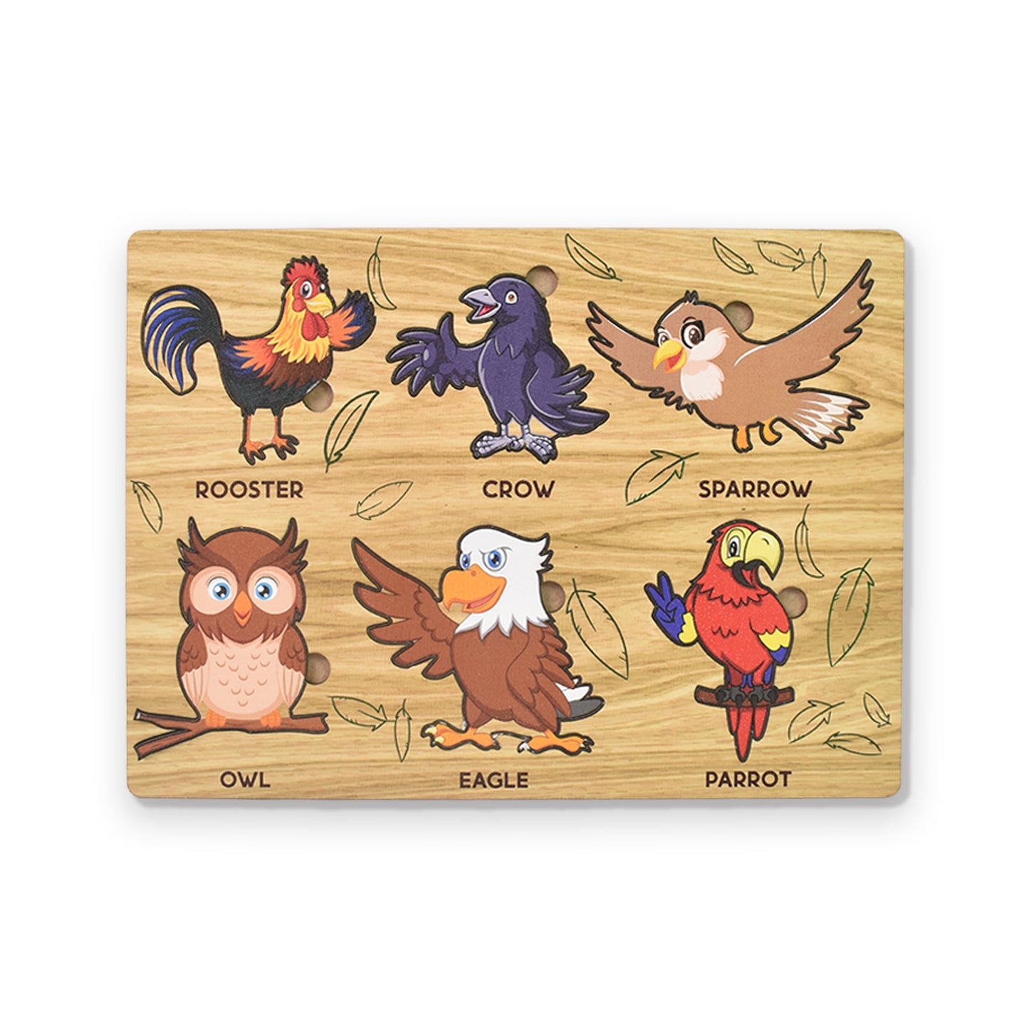 Wooden Bird Puzzle Learning Educational Board (1 Set 2820 Cm) - Happy Price - Image 5